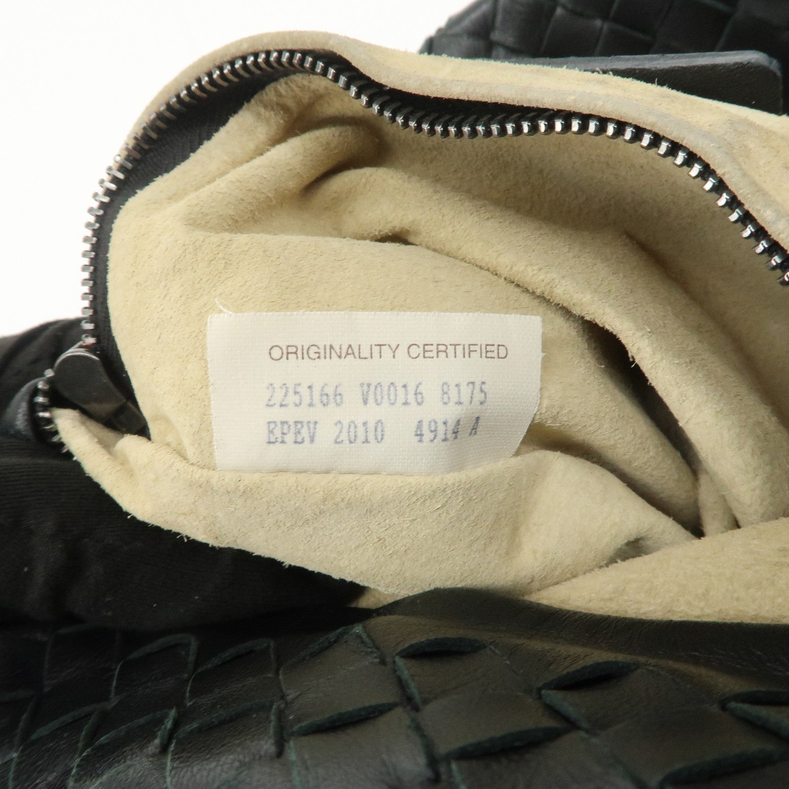 BOTTEGA VENETA Intrecciato Leather Tote Bag Hand Bag Black 225166