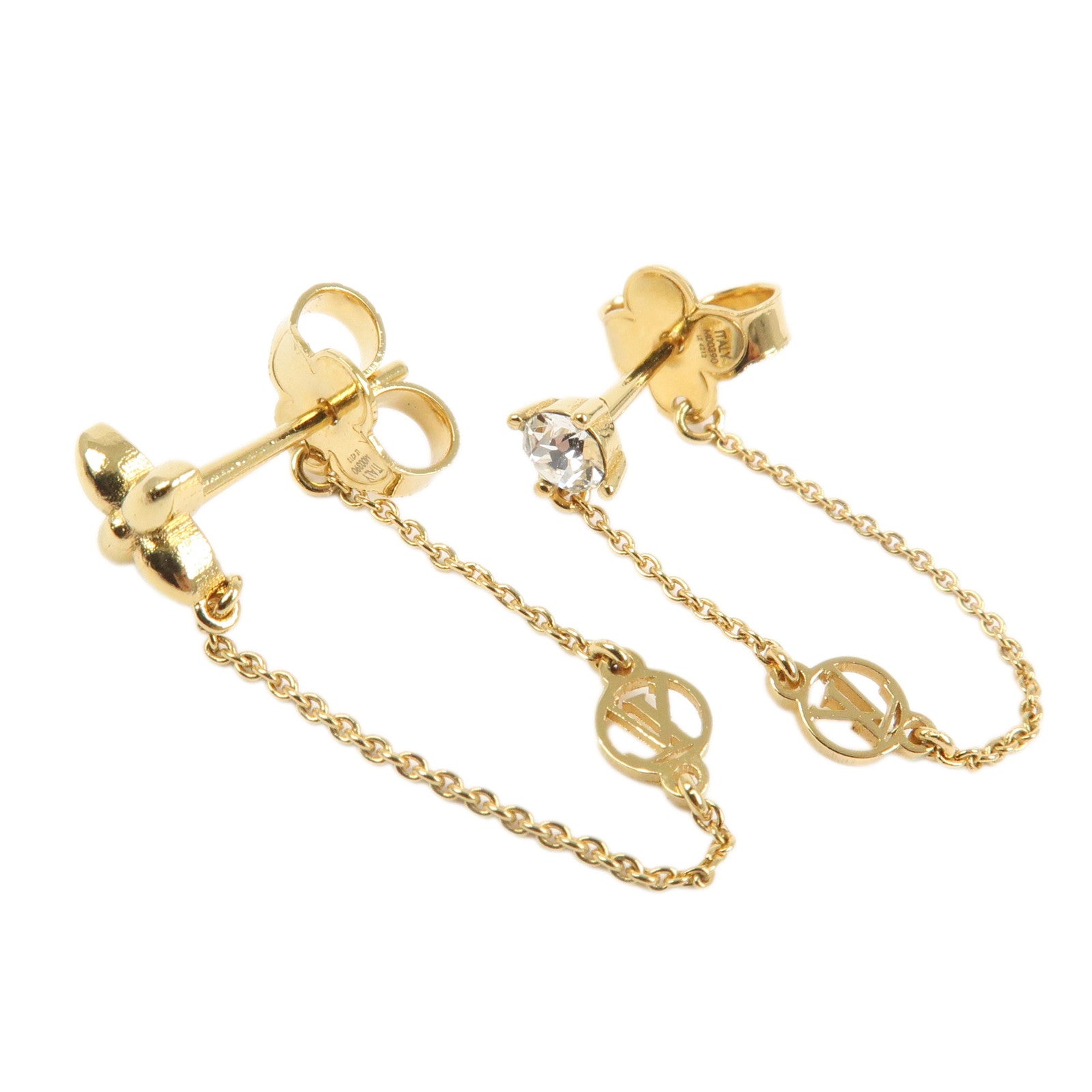 Louis Vuitton Puce d’Oreille Petit Louis Metal Earring Gold M00390