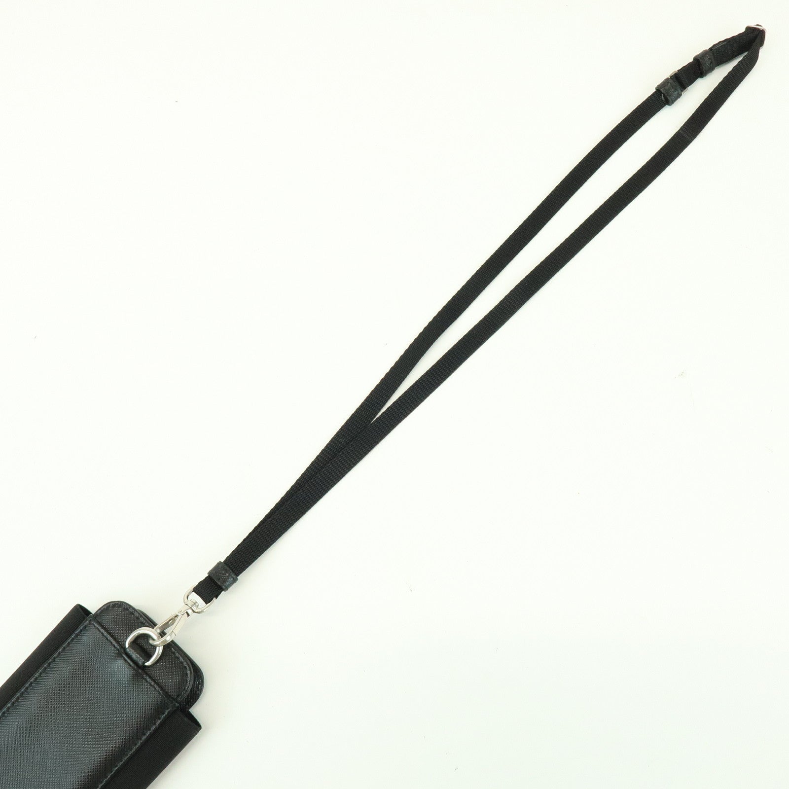 PRADA Triangle Logo Saffiano Leather Nylon Phone Case 1ZT019