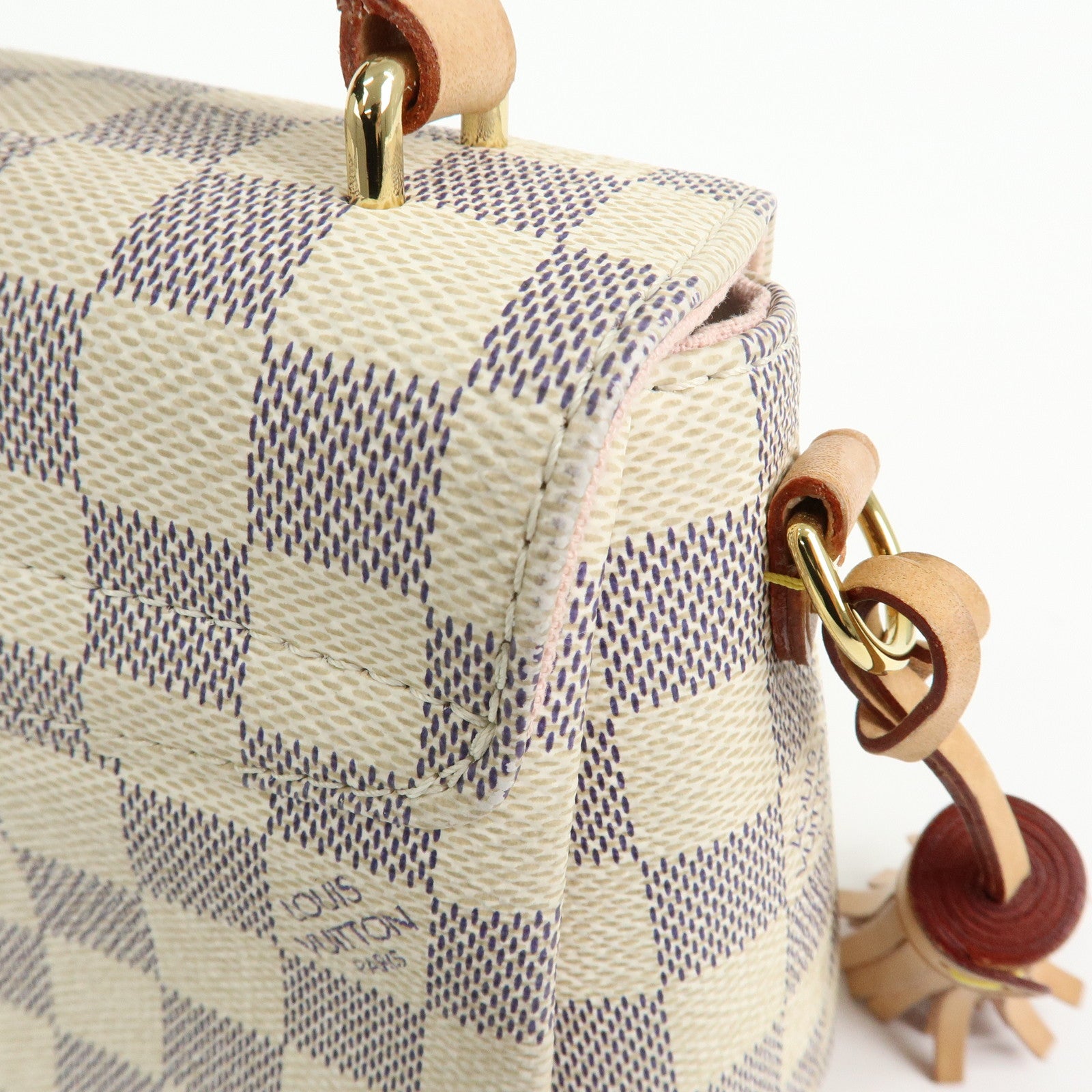 Louis Vuitton Damier Azur Croisette Canvas Leather 2Way Bag N41581
