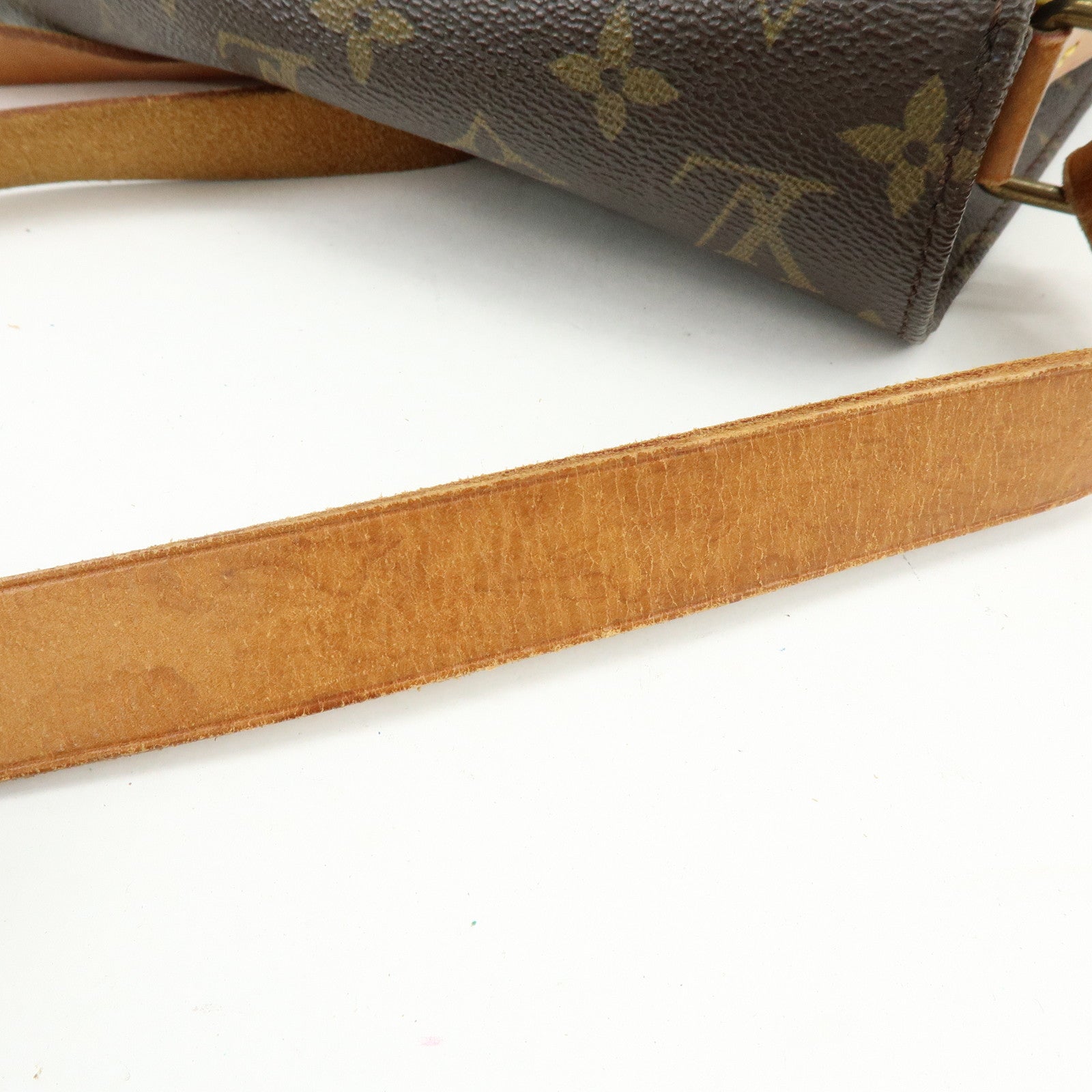 Louis Vuitton Monogram Cartouchiere MM Shoulder Bag Brown M51253