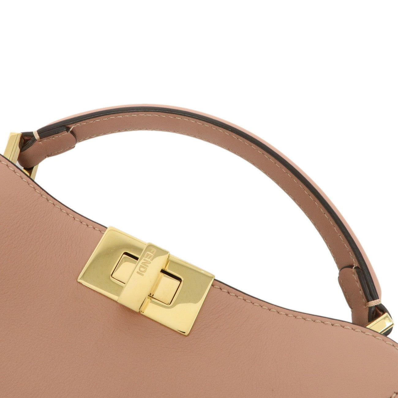 FENDI Peekaboo Iconic Essentially Leather 2Way Bag Pink 8BN302