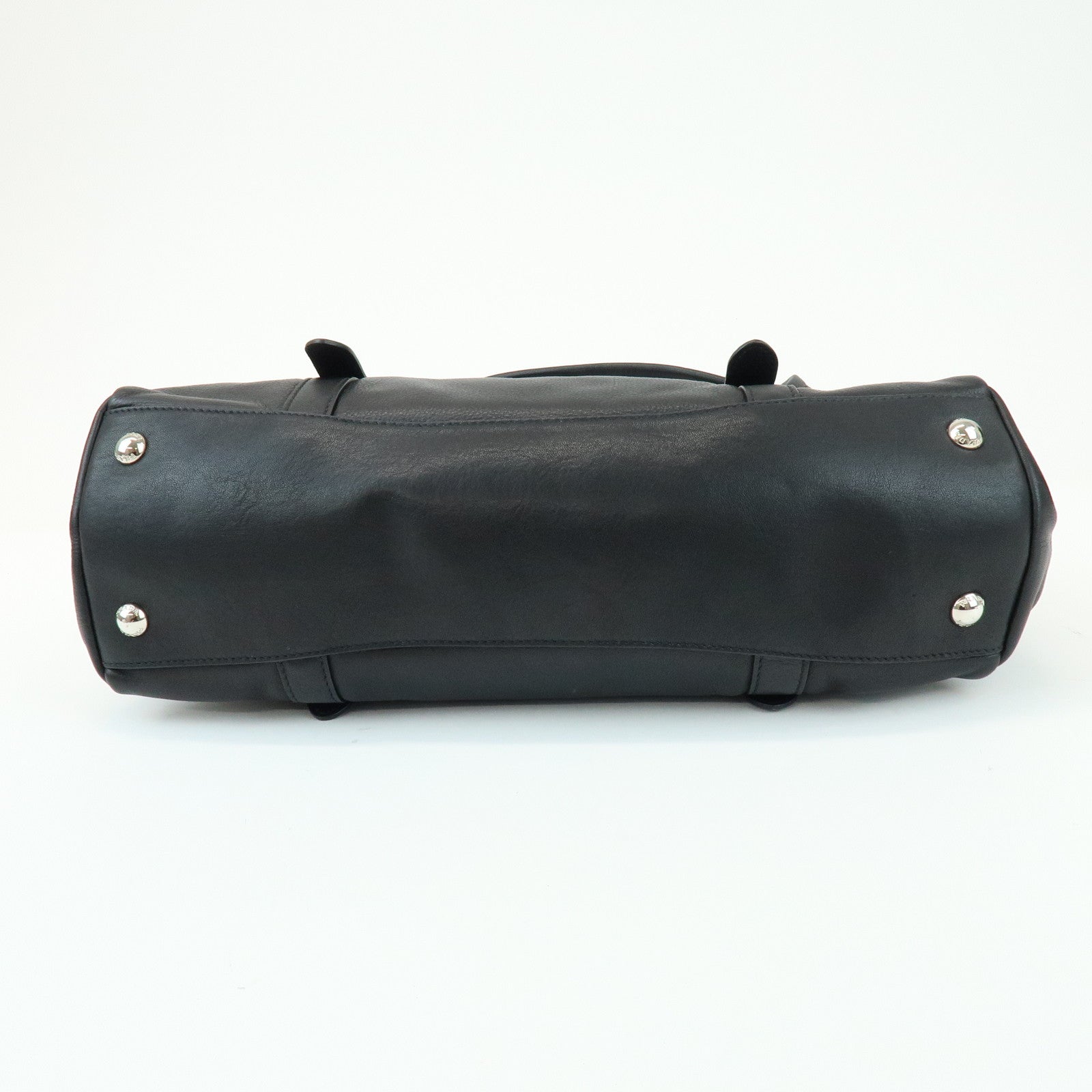 PRADA Calf Leather Shoulder Bag Black BR4479