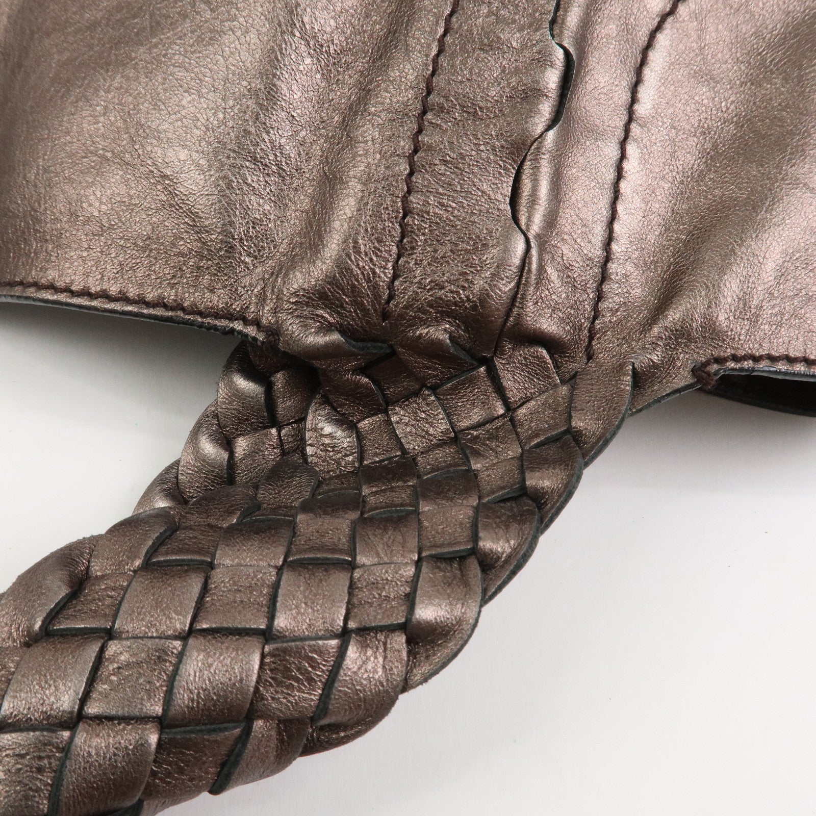 Ferragamo Gancini Leather Tote Bag Shoulder Bag Bronze