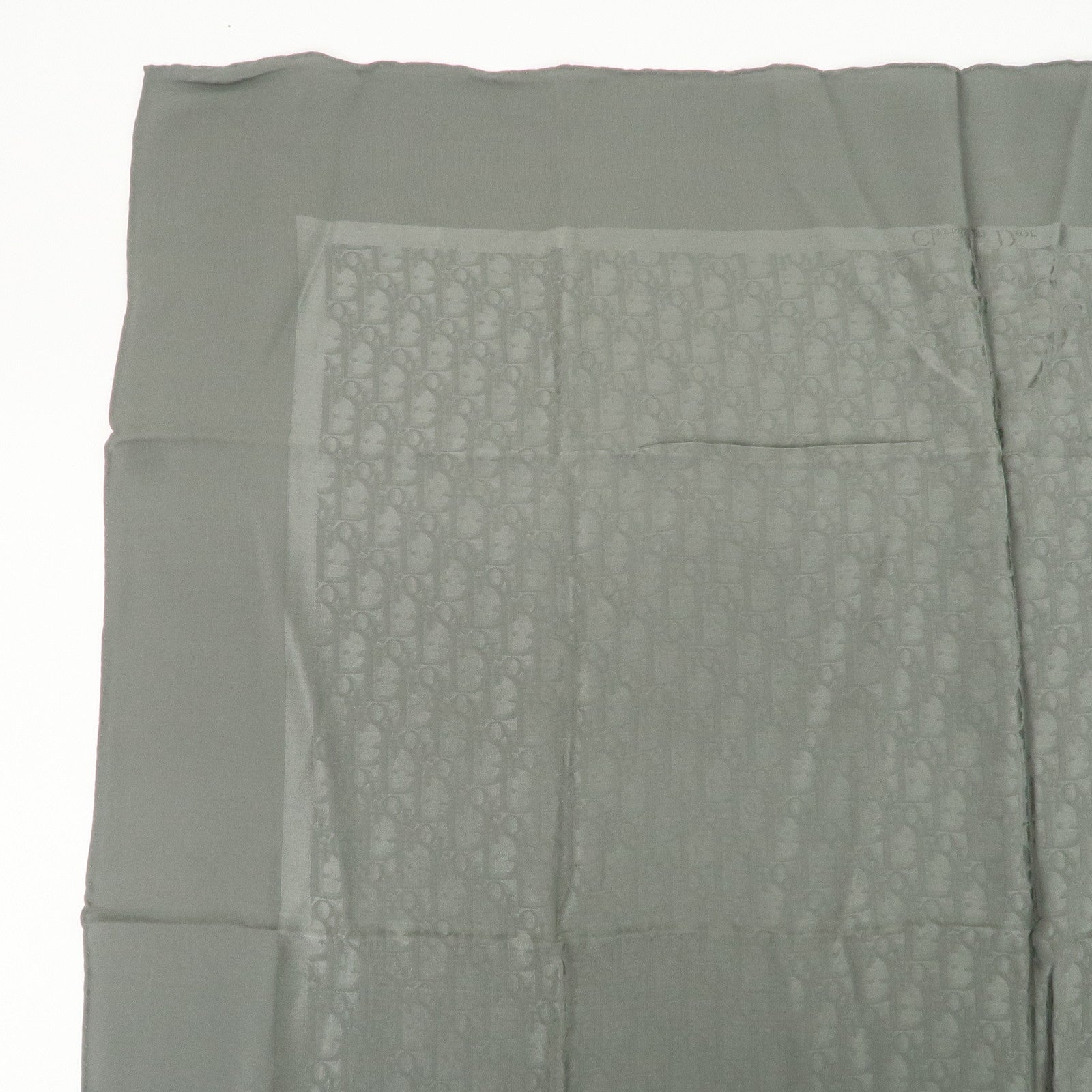 Christian Dior Trotter Silk 100% Scarf Moss Green