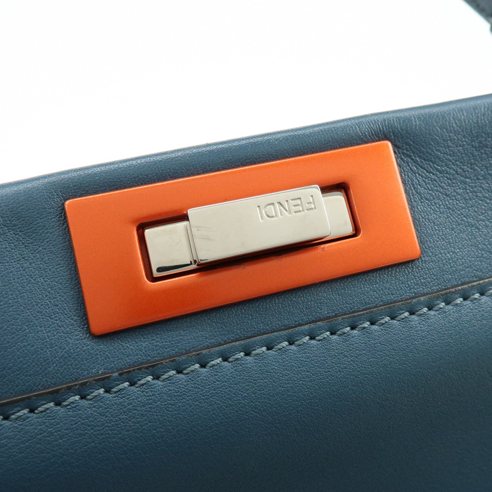 FENDI Peekaboo Calf Leather 2Way Bag Hand Bag Shoulder Bag 8BN290