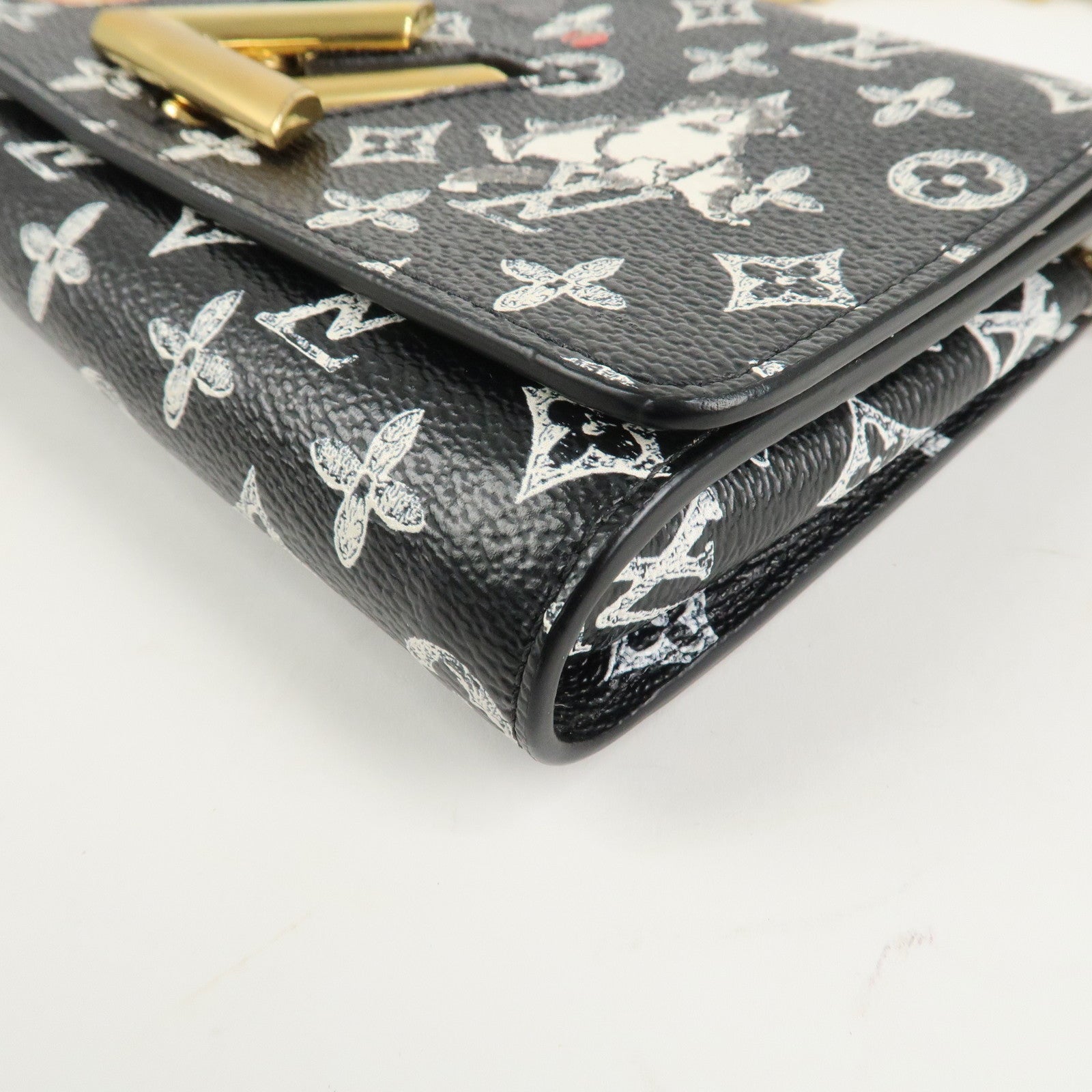 Louis Vuitton Catgram Portefeuille Chain Wallet Bag M63888 Used