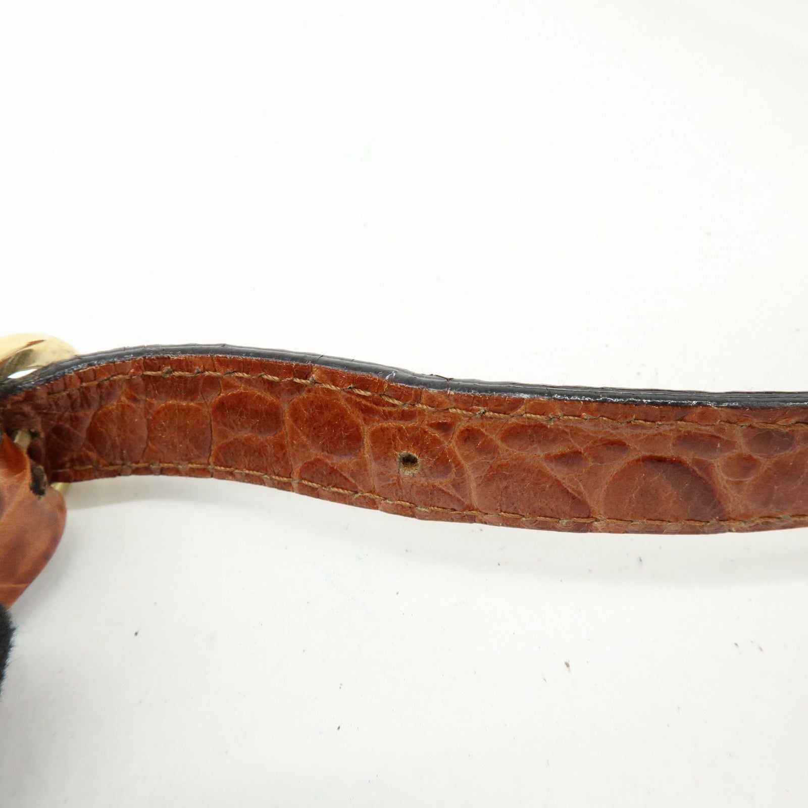 Ferragamo Gancini Embossed Leather Shoulder Crossbody Bag Brown