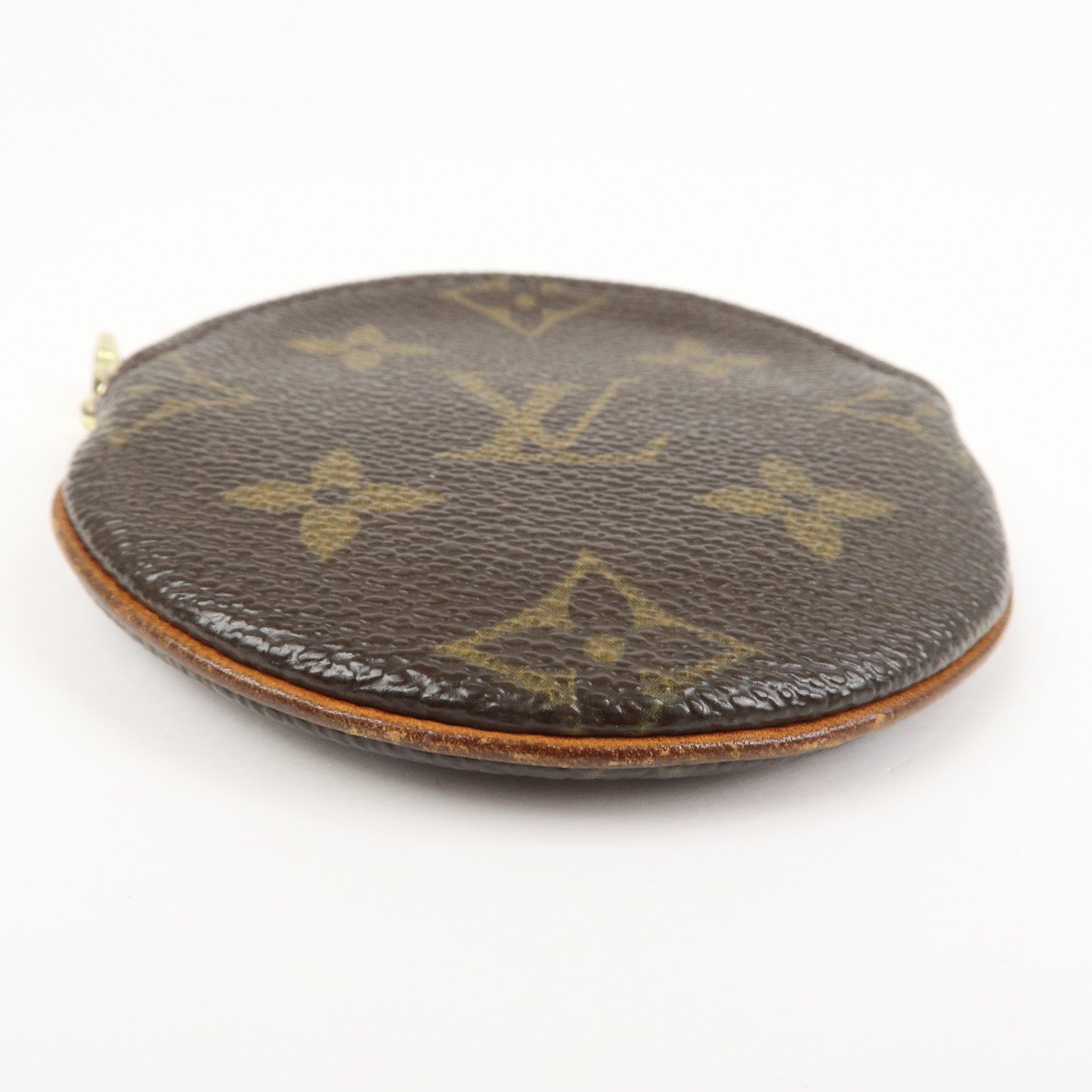 Louis Vuitton Monogram Porte Monnaie Rond Coin Case Brown M61926