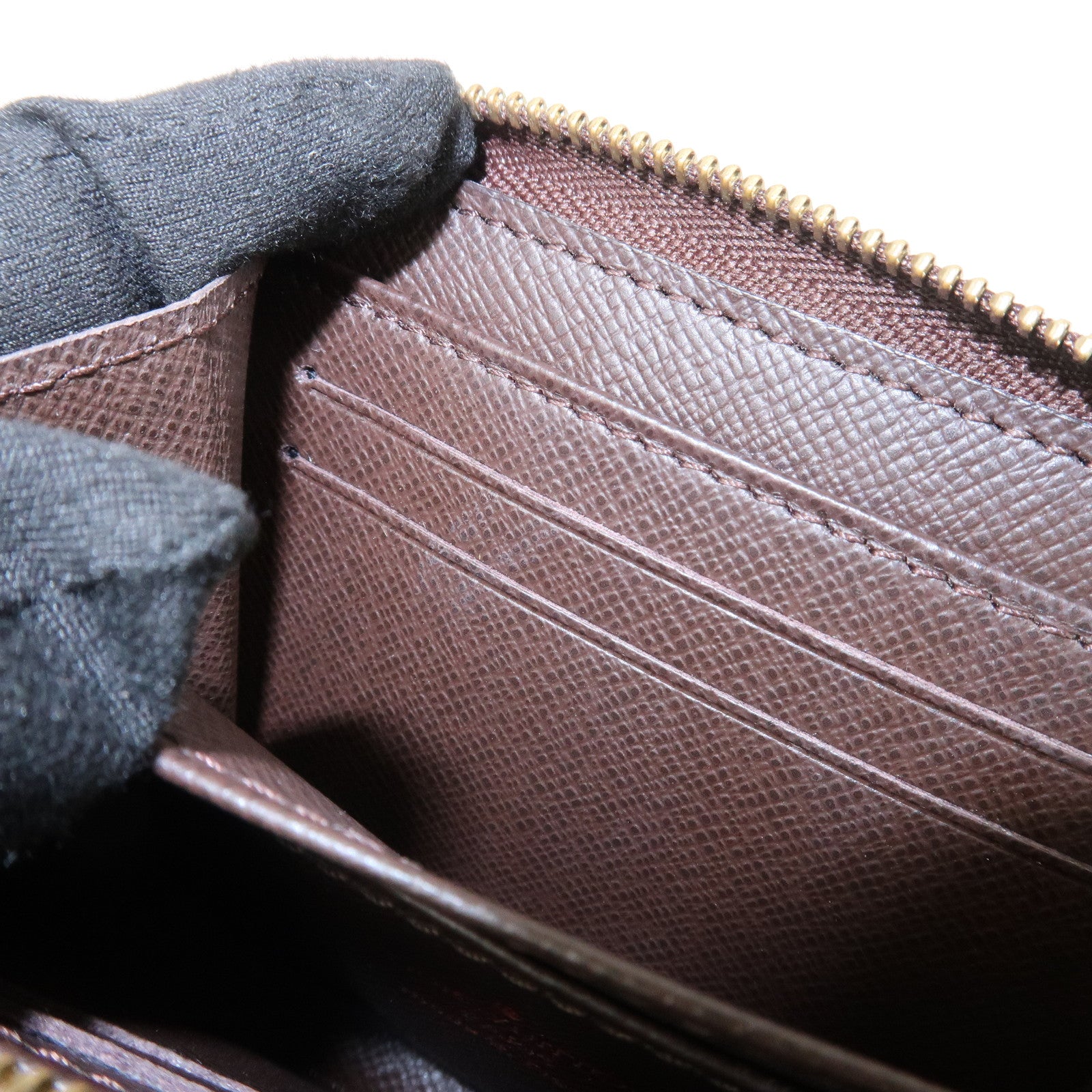 Louis Vuitton Damier Zippy Coin Case Wallet Brown N63070