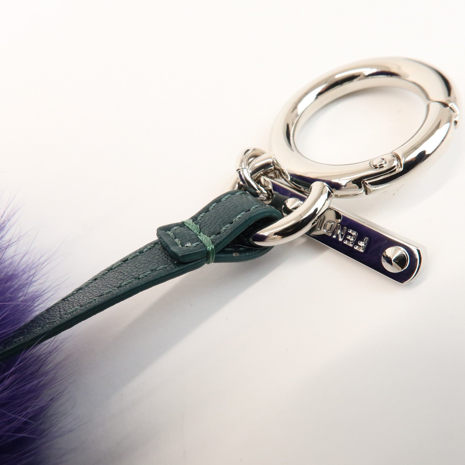 FENDI Pom Pom Fur Charm Key Chain Bag Charm Multicolor 7AR259