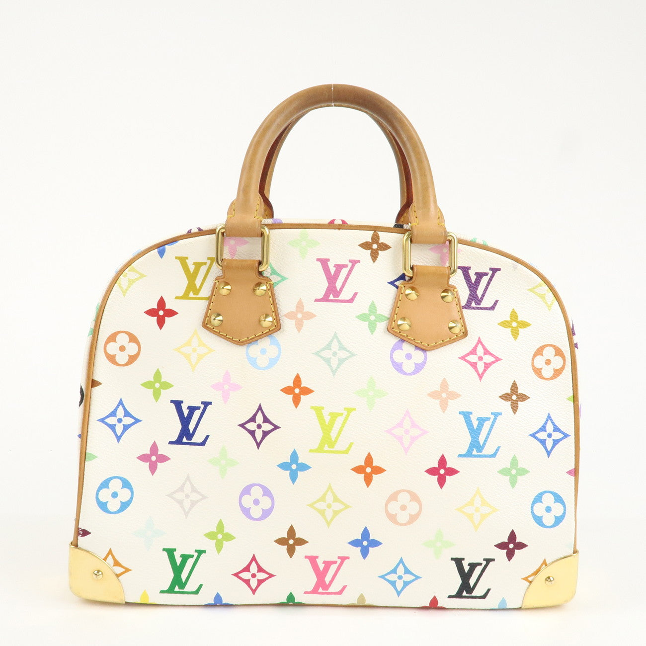 Louis Vuitton Monogram Multicolor Trouville Hand Bag Blanc M92662 Used