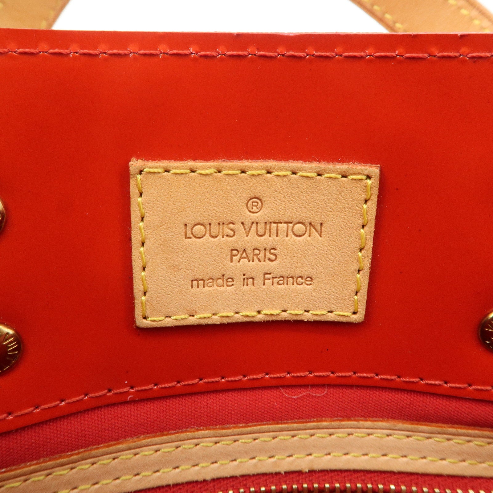 Louis Vuitton Monogram Vernis Lead PM Hand Bag Rouge M91088 Used