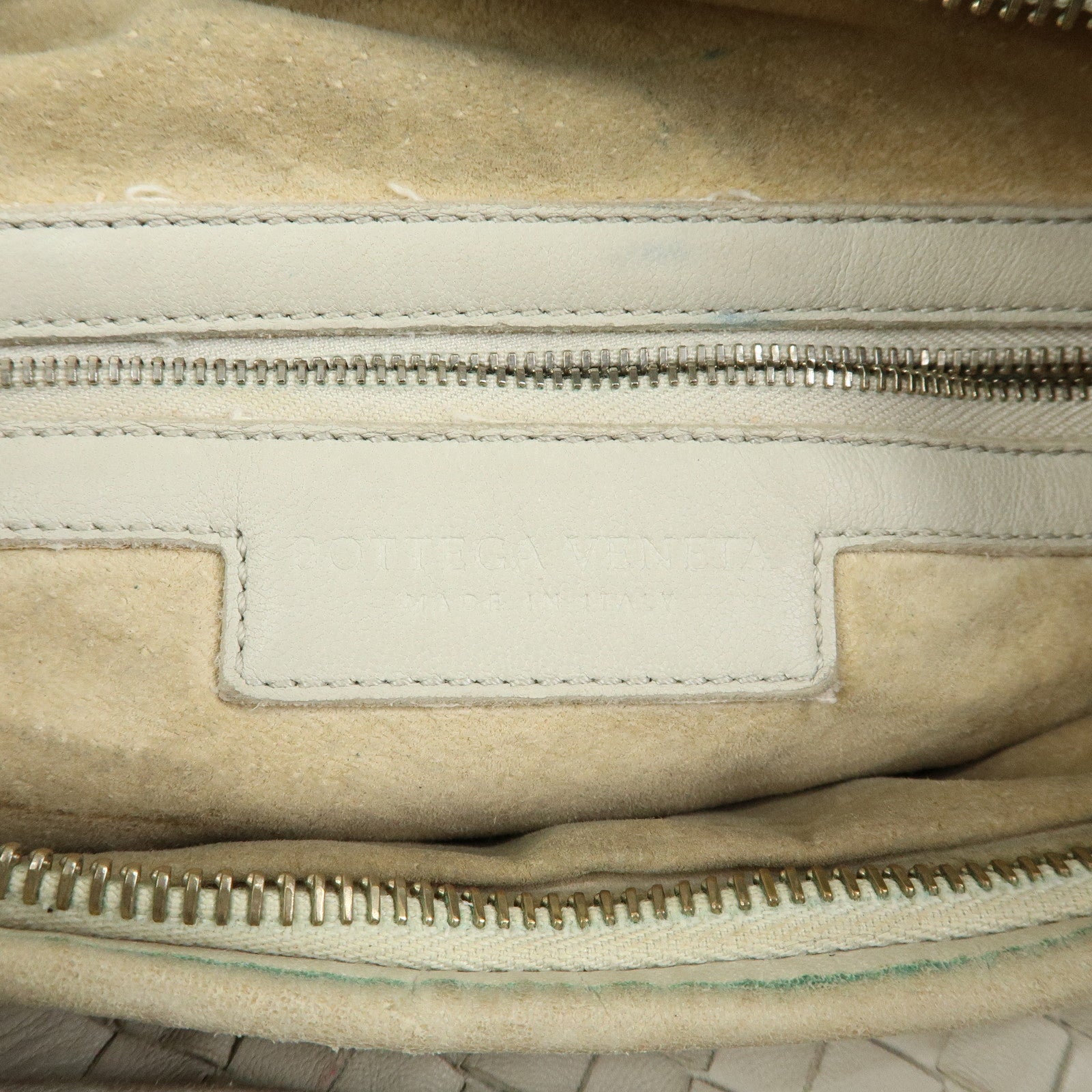 BOTTEGA VENETA Intrecciato Leather Shoulder Bag Hand Bag Ivory