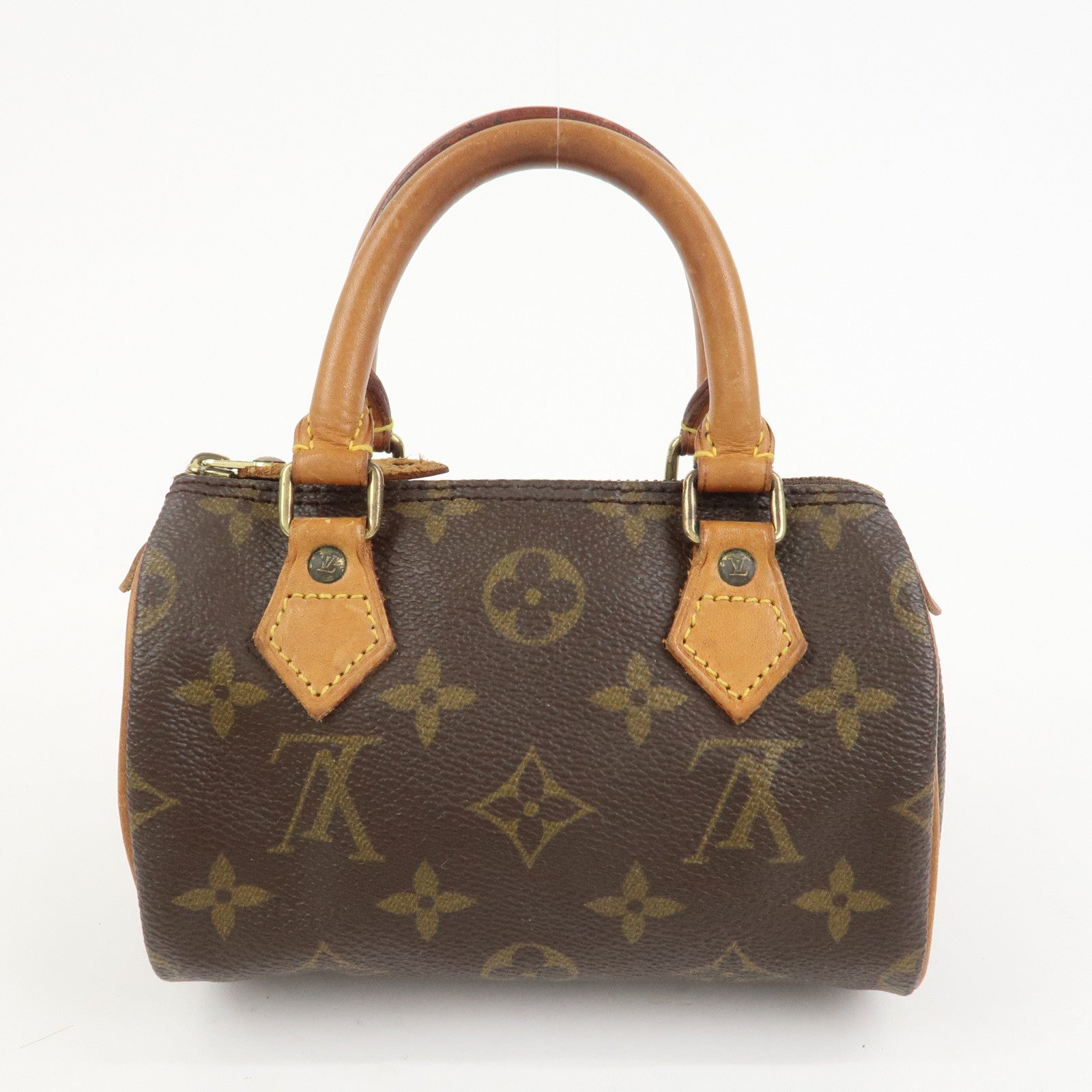 Louis Vuitton Monogram Mini Speedy Hand Bag Brown M41534