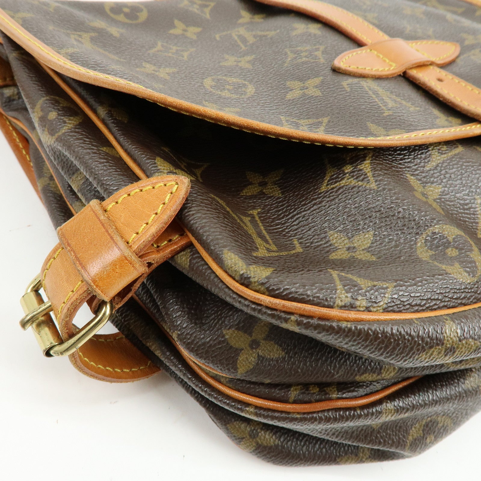 Louis Vuitton Monogram Saumur 30 Canvas Shoulder Bag Brown M42256