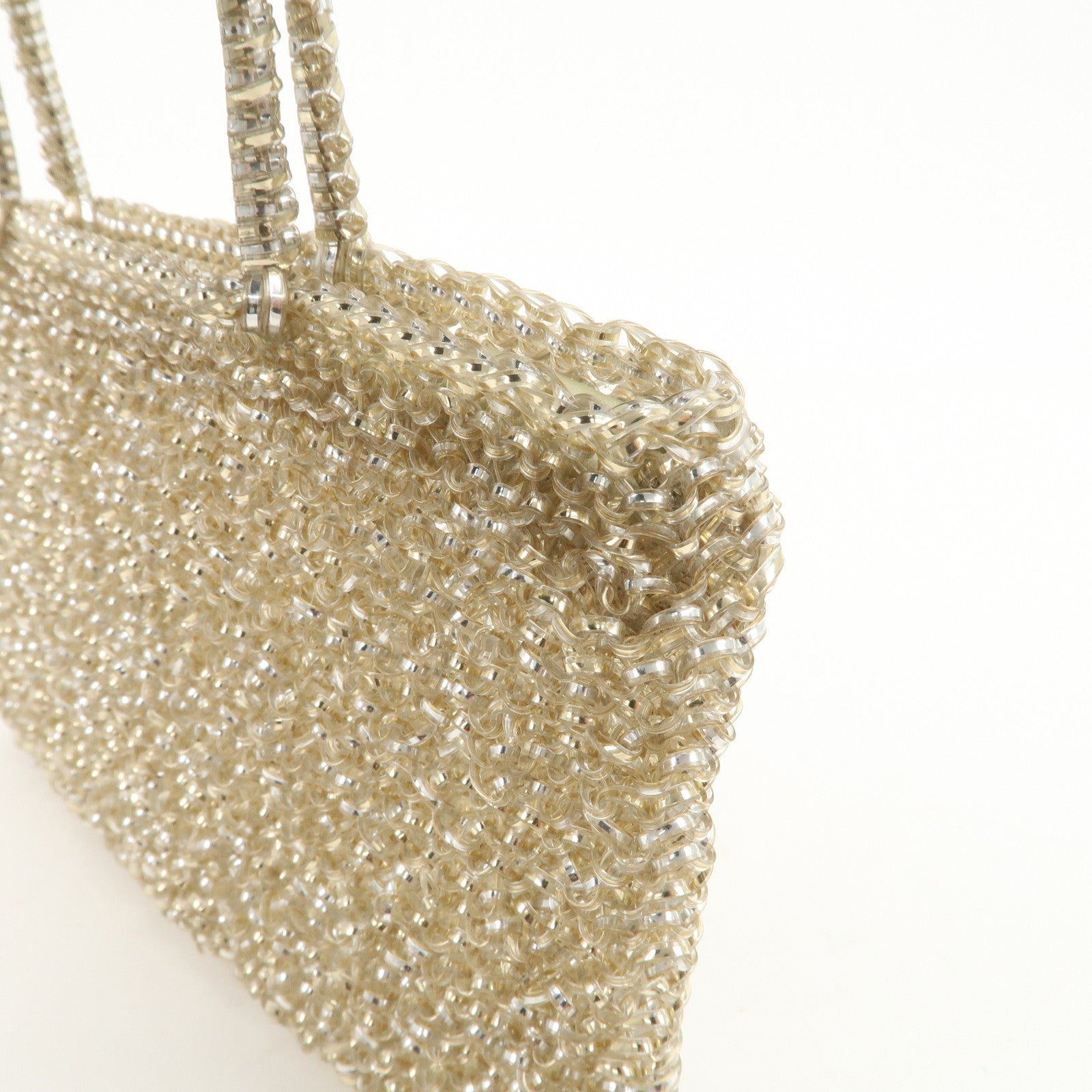 ANTEPRIMA PVC 2Way Bag Hand Bag Chain Shoulder Bag Champagne Gold