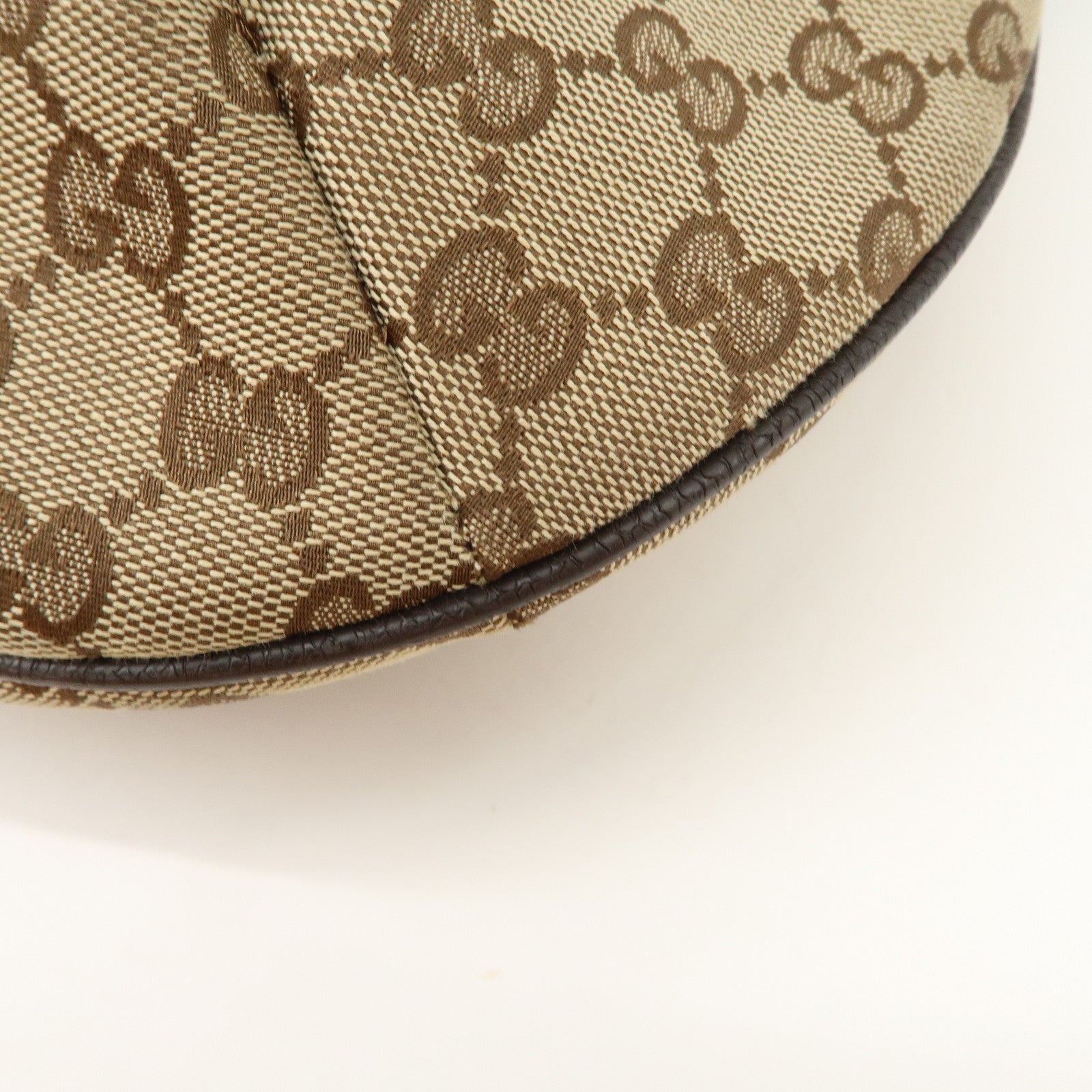 GUCCI Sherry GG Canvas Leather Shoulder Bag Beige Brown 181092