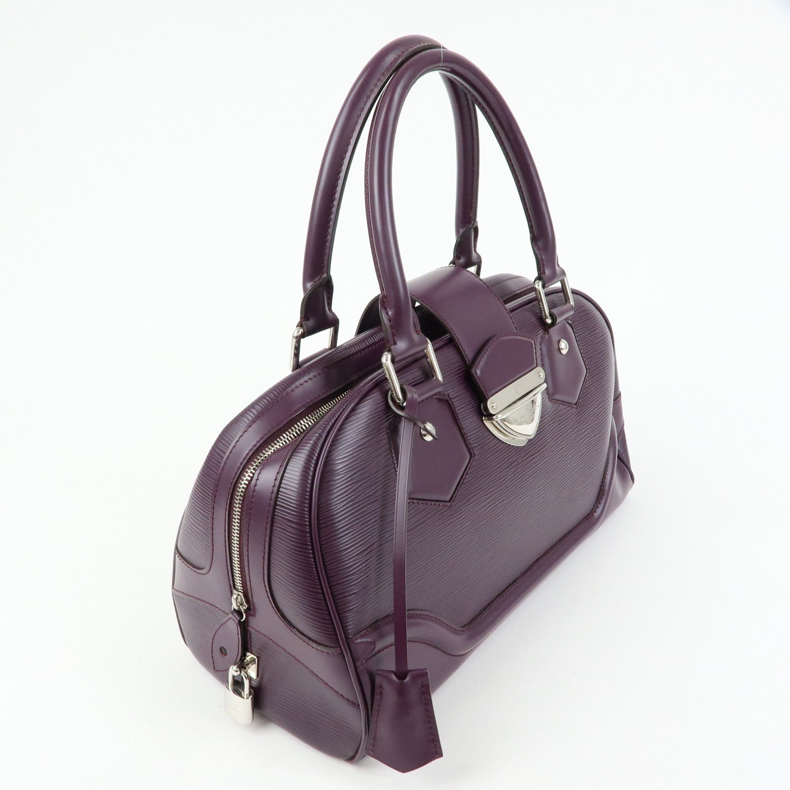 Louis Vuitton Epi Bowling Montaigne GM Hand Bag Cassis M5931K