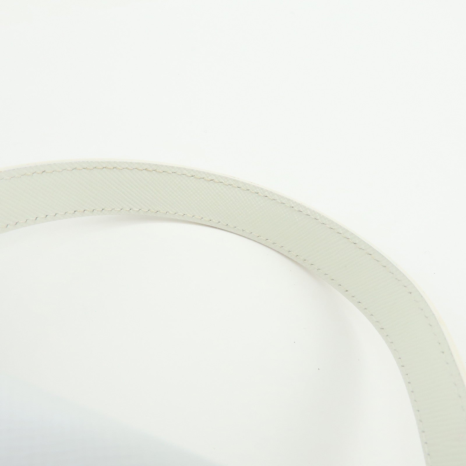 Ferragamo Gancini Leather 2Way Bag Hand Bag Shoulder Bag White