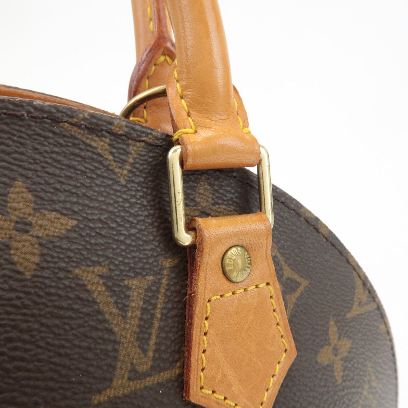 Louis Vuitton Monogram Ellipse PM Hand Bag Brown Gold HDW M51127