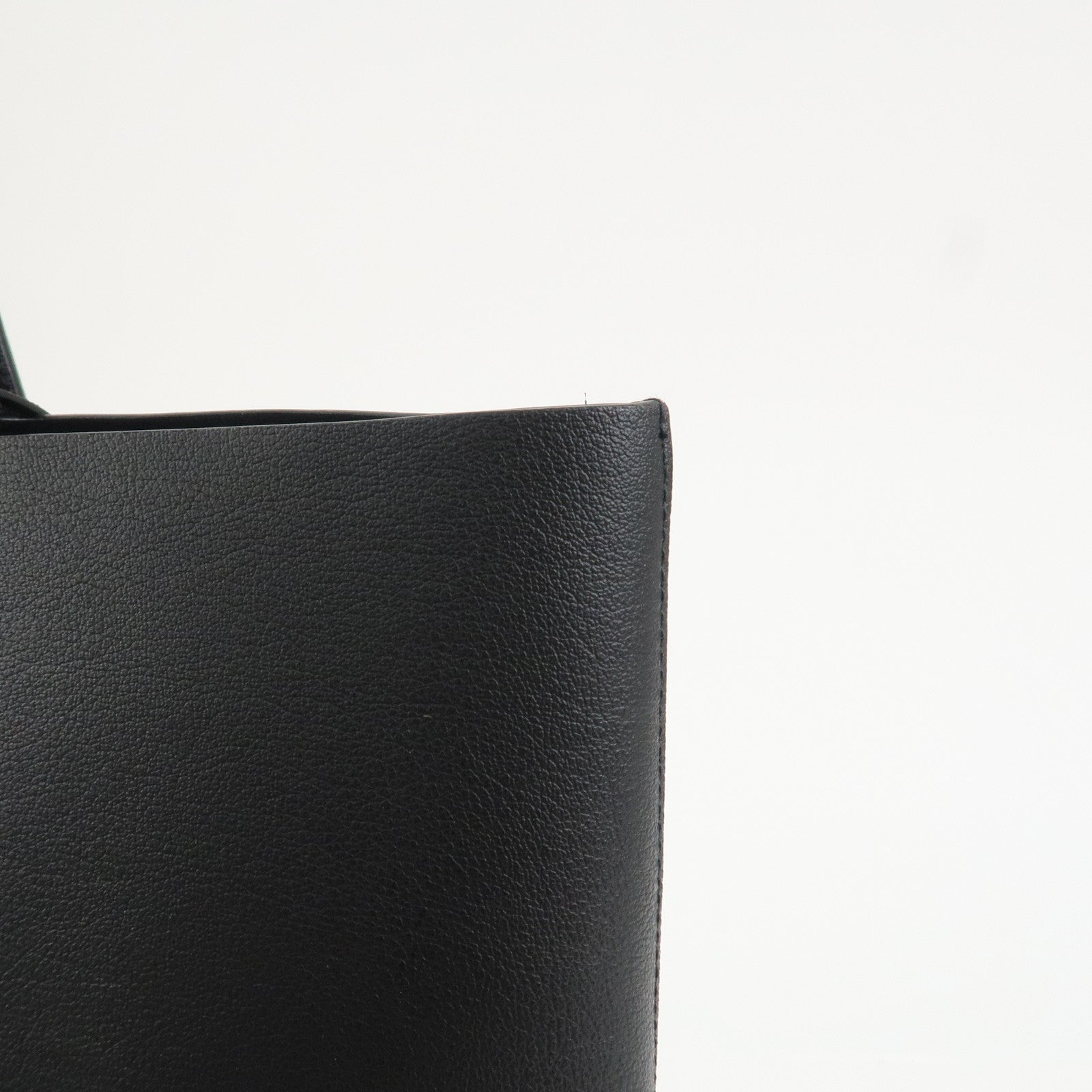 Saint Laurent Leather Tote Bag Shoulder Bag Black
