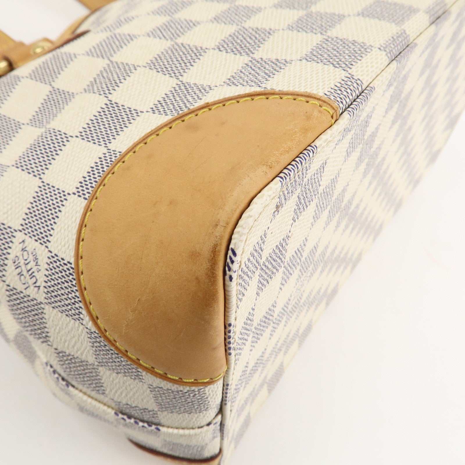 Louis Vuitton Damier Azur Hampstead PM Hand Bag Ivory N51207 Used
