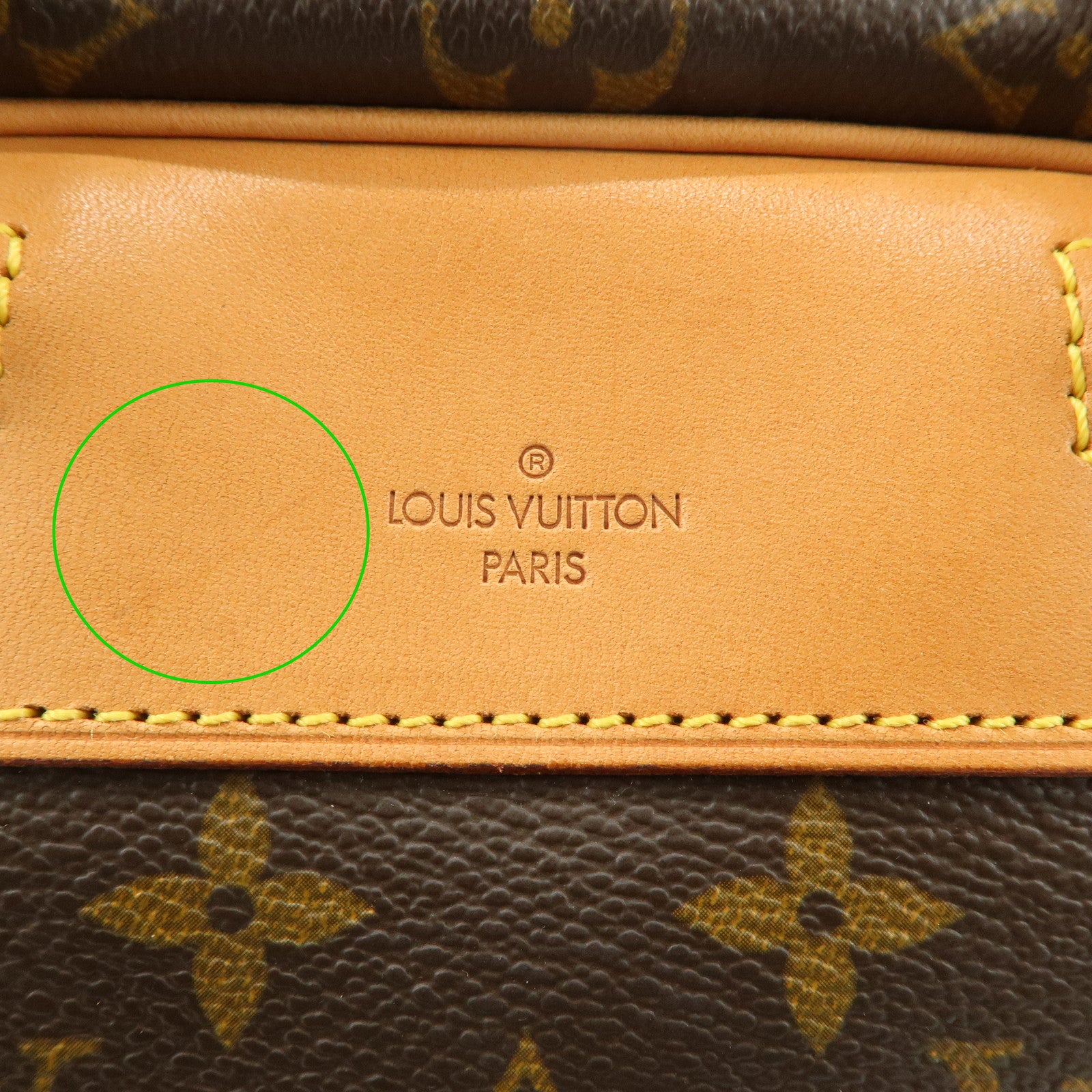 Louis Vuitton Monogram Deauville Hand Bag Brown M47270 Used