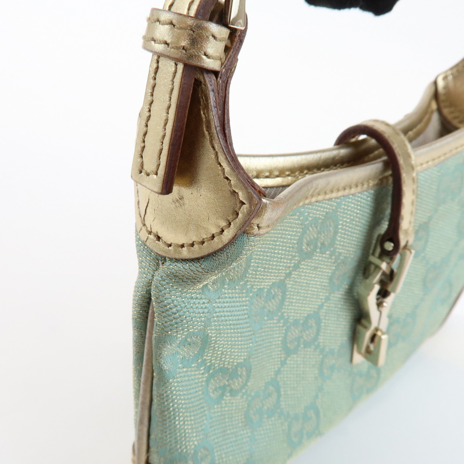 GUCCI Jackie GG Monogram Canvas Leather Mini Pouch 005・0819