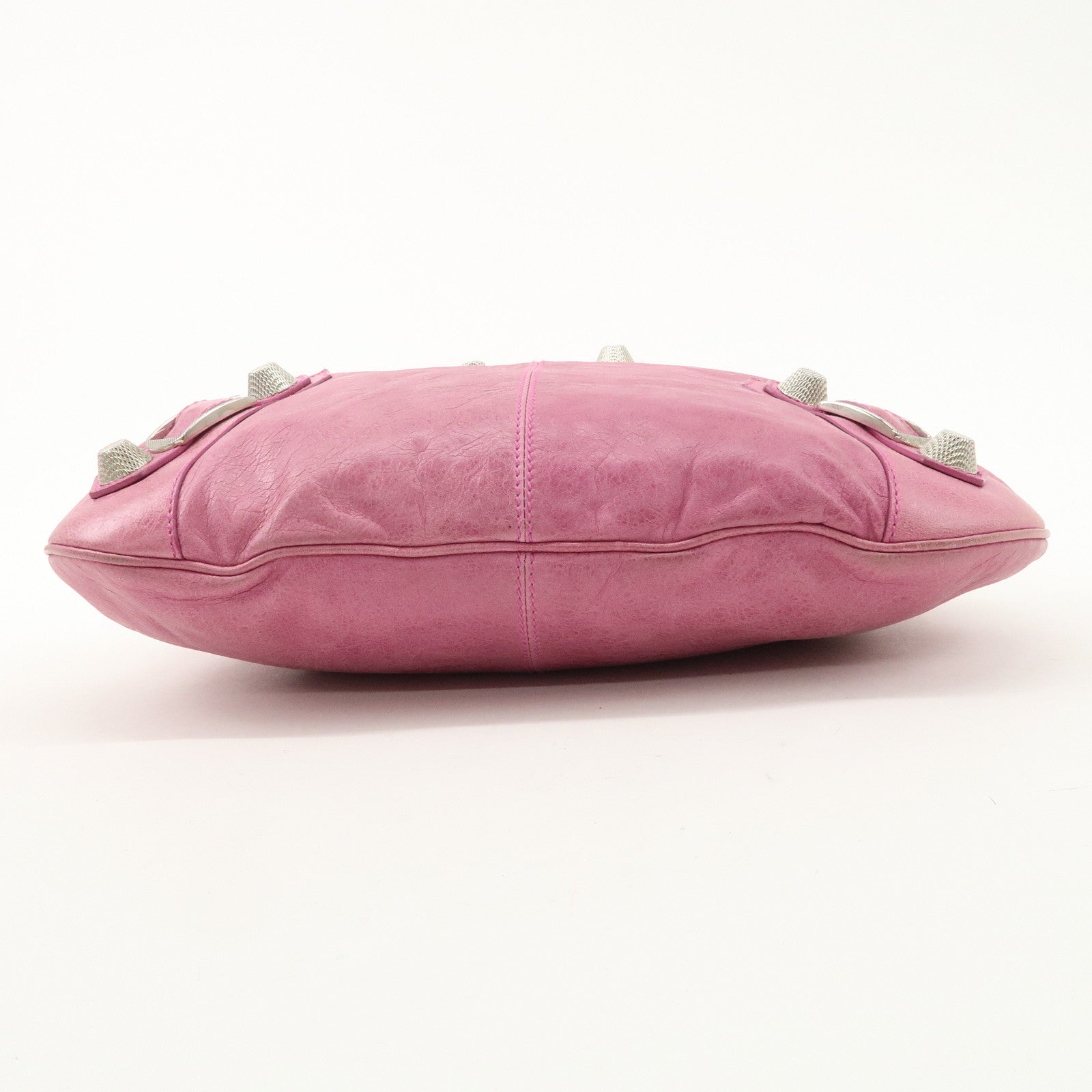 BALENCIAGA The Giant Slim Leather Shoulder Bag Hand Bag Pink 192911 Used