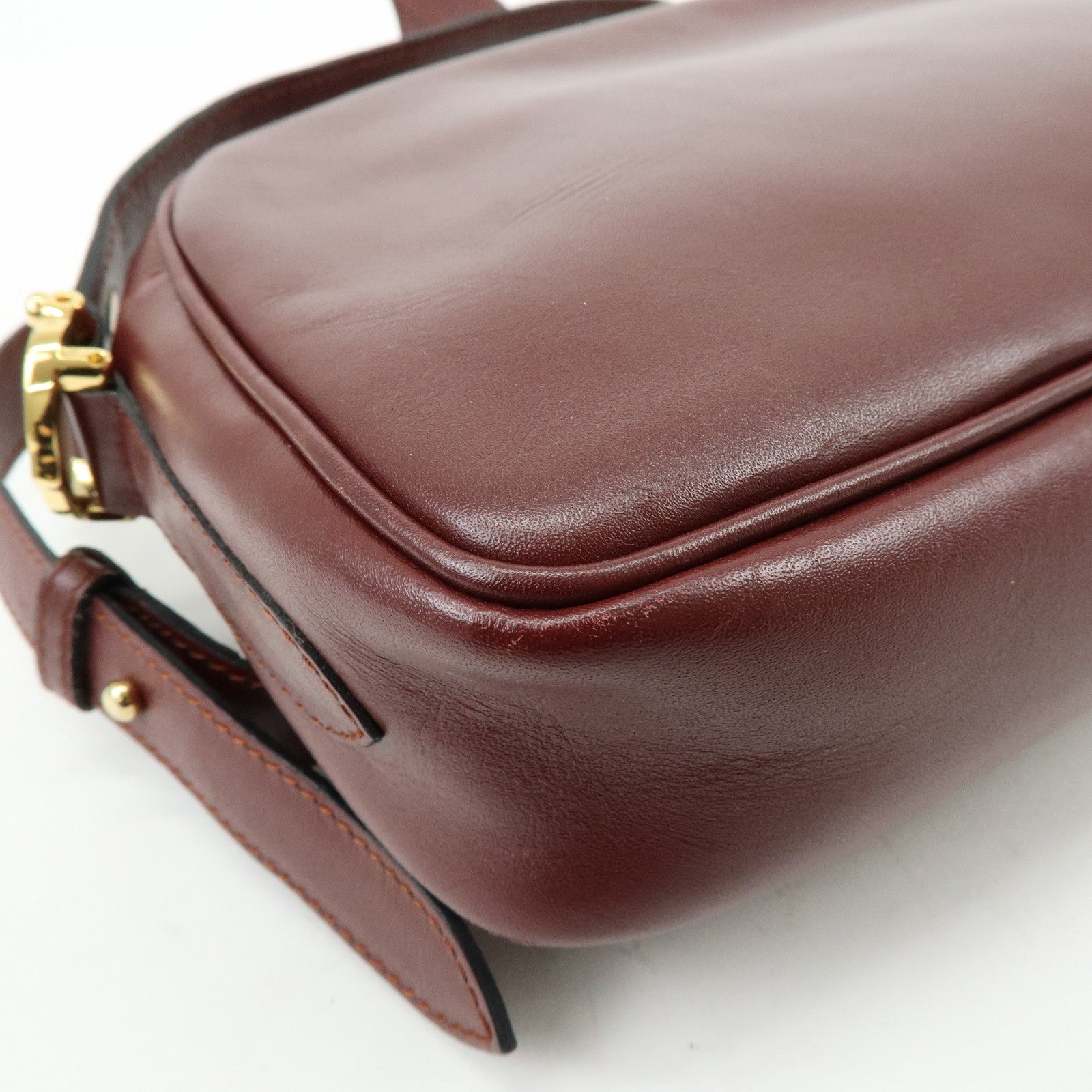 Cartier Must de Cartier Leather Shoulder Bag Crossbody Bag Bordeaux