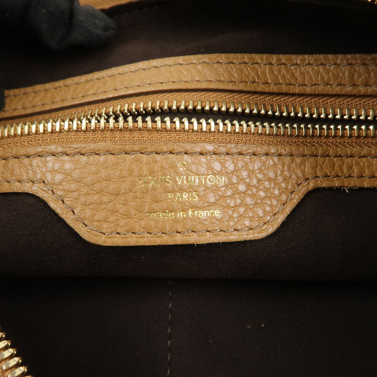 Louis Vuitton Monogram Mahina Selene MM Shoulder Bag Caramel M94214