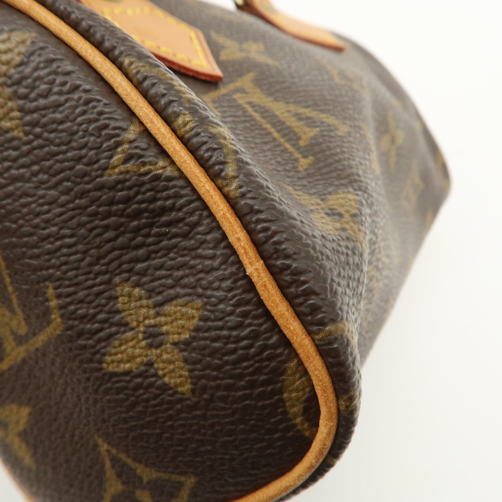 Louis Vuitton Monogram Mini Speedy Hand Bag & Strap Brown M41534