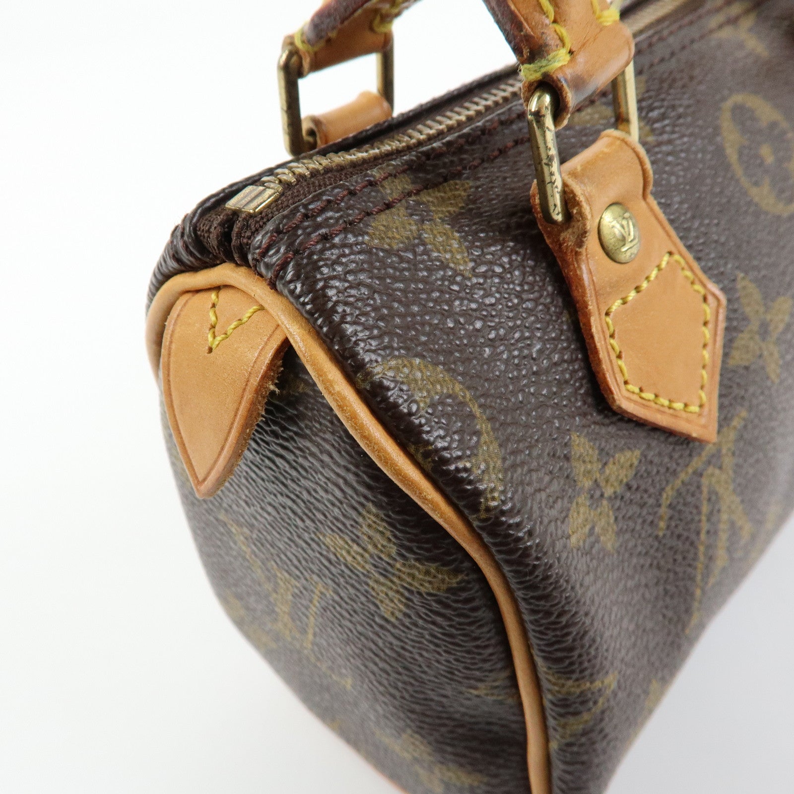Louis Vuitton Monogram Mini Speedy Hand Shoulder Bag Brown M41534