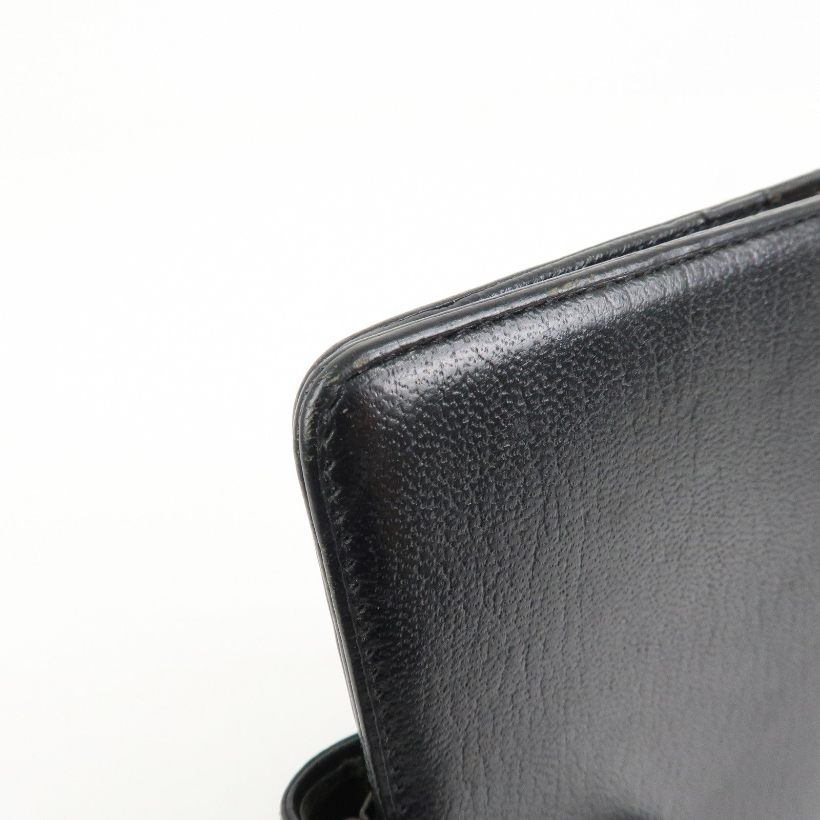 CHANEL COCO Mark Leather Planner Cover Agenda Black