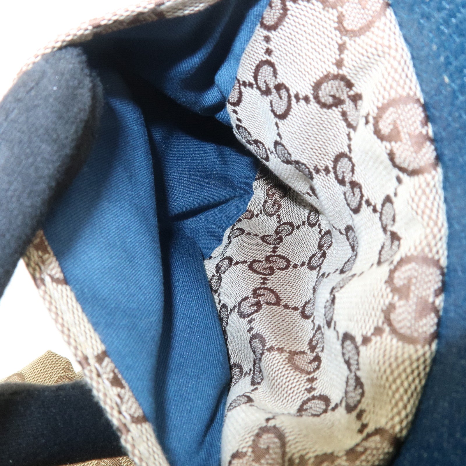 GUCCI Sherry GG Canvas Leather Waist Bag Crossbody Bag Brown 28566