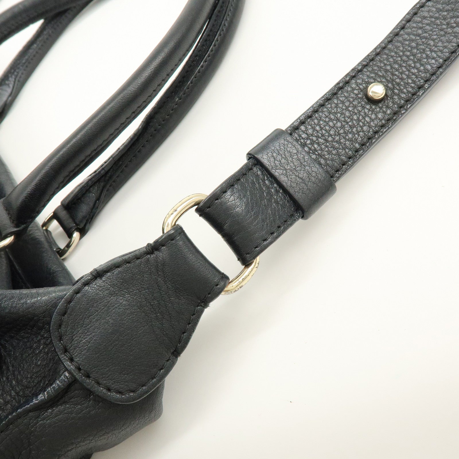 Chloe See By Chloe Leather 2Way Bag Shoulder Bag Hand Bag Black