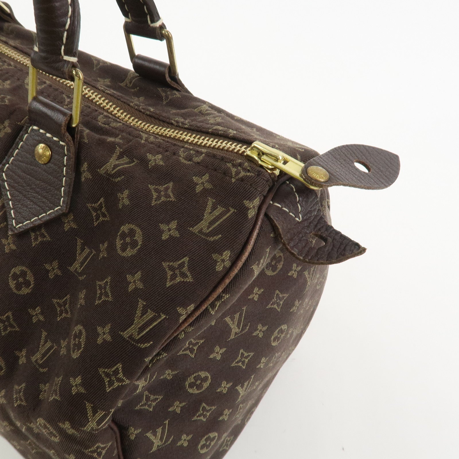 Louis Vuitton Monogram Mini Lin Speedy 30 Boston Bag Ebene M95224