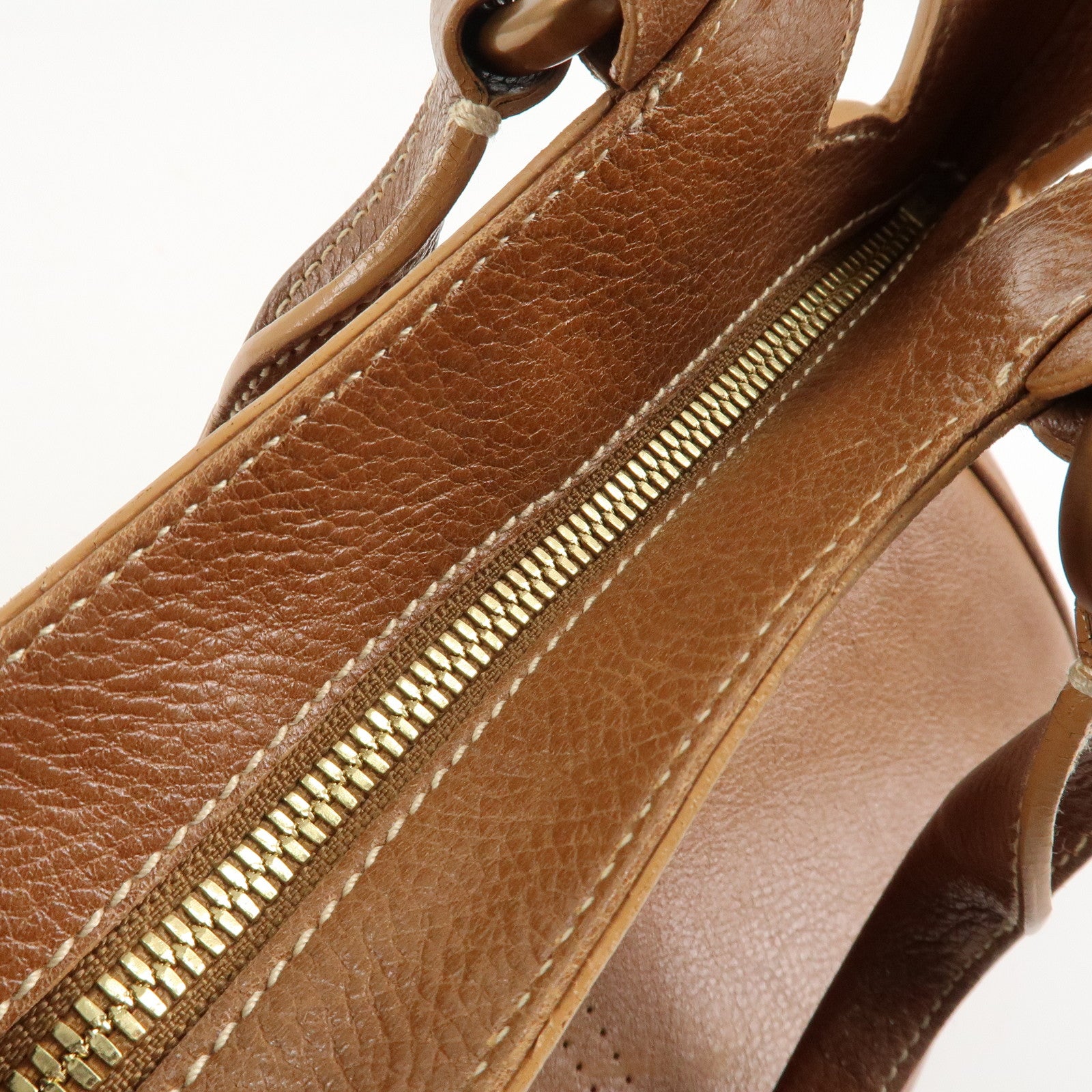 Cartier Marcello Du Cartier Leather Tote Bag Hand Bag Brown Used