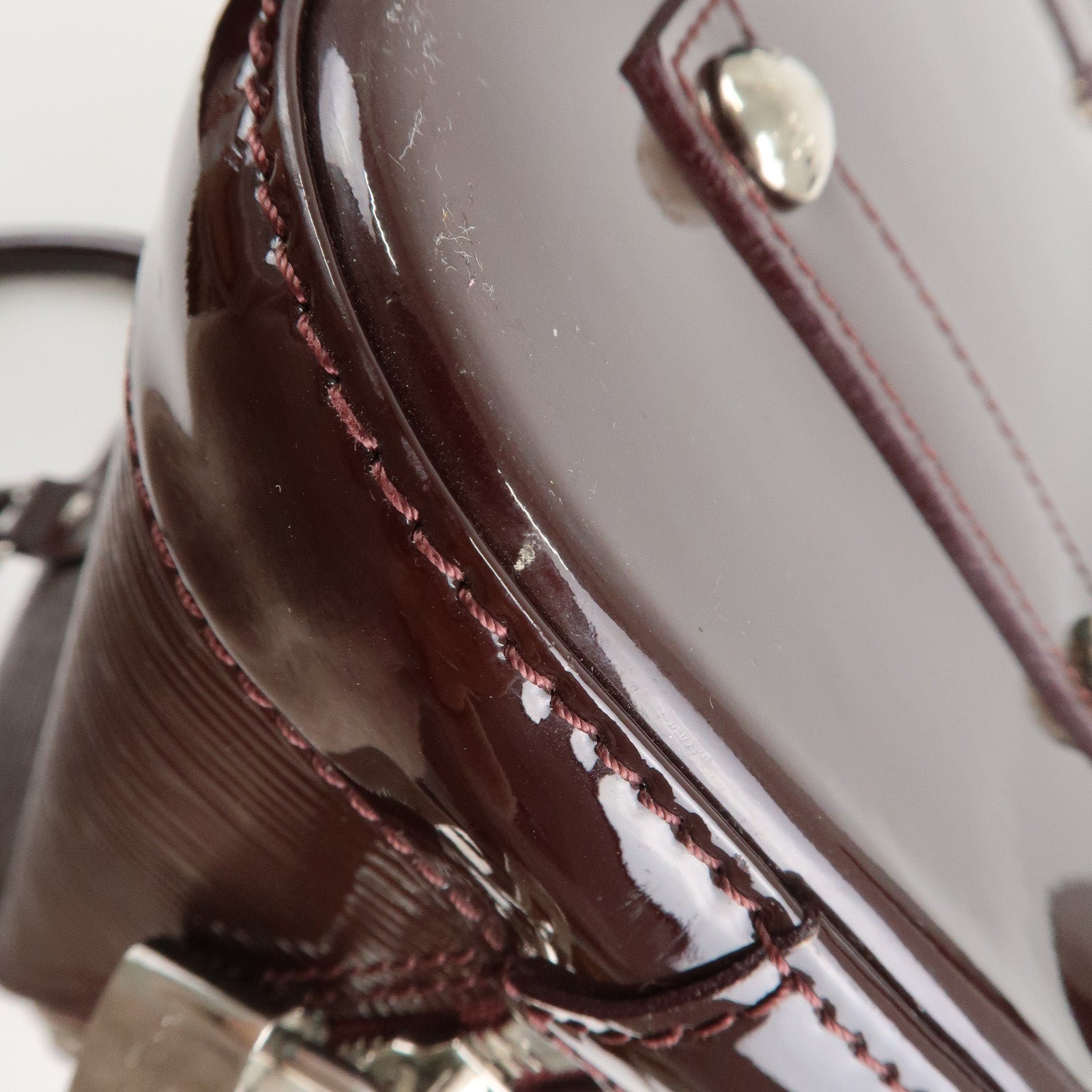 Louis Vuitton Epi Electric Alma PM Hand Bag Prune M40453 Used