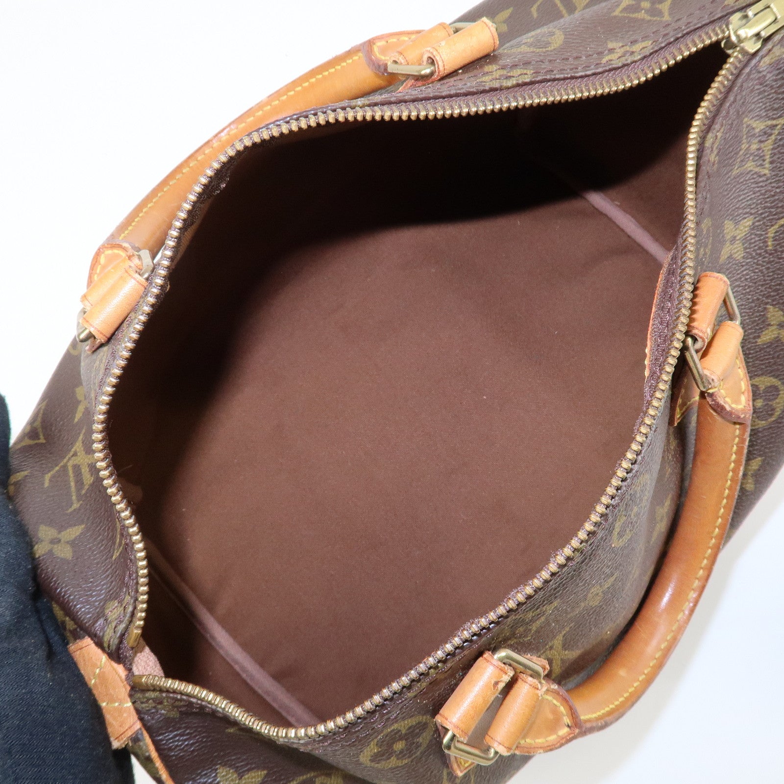 Louis Vuitton Monogram Speedy 30 Hand Bag Boston Bag M41108 Used