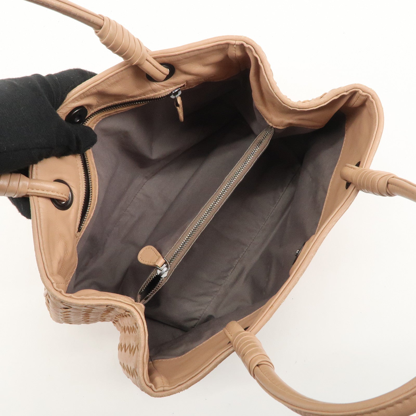 BOTTEGA VENTETA Intrecciato Leather Satchel Tote Bag 148323 Used