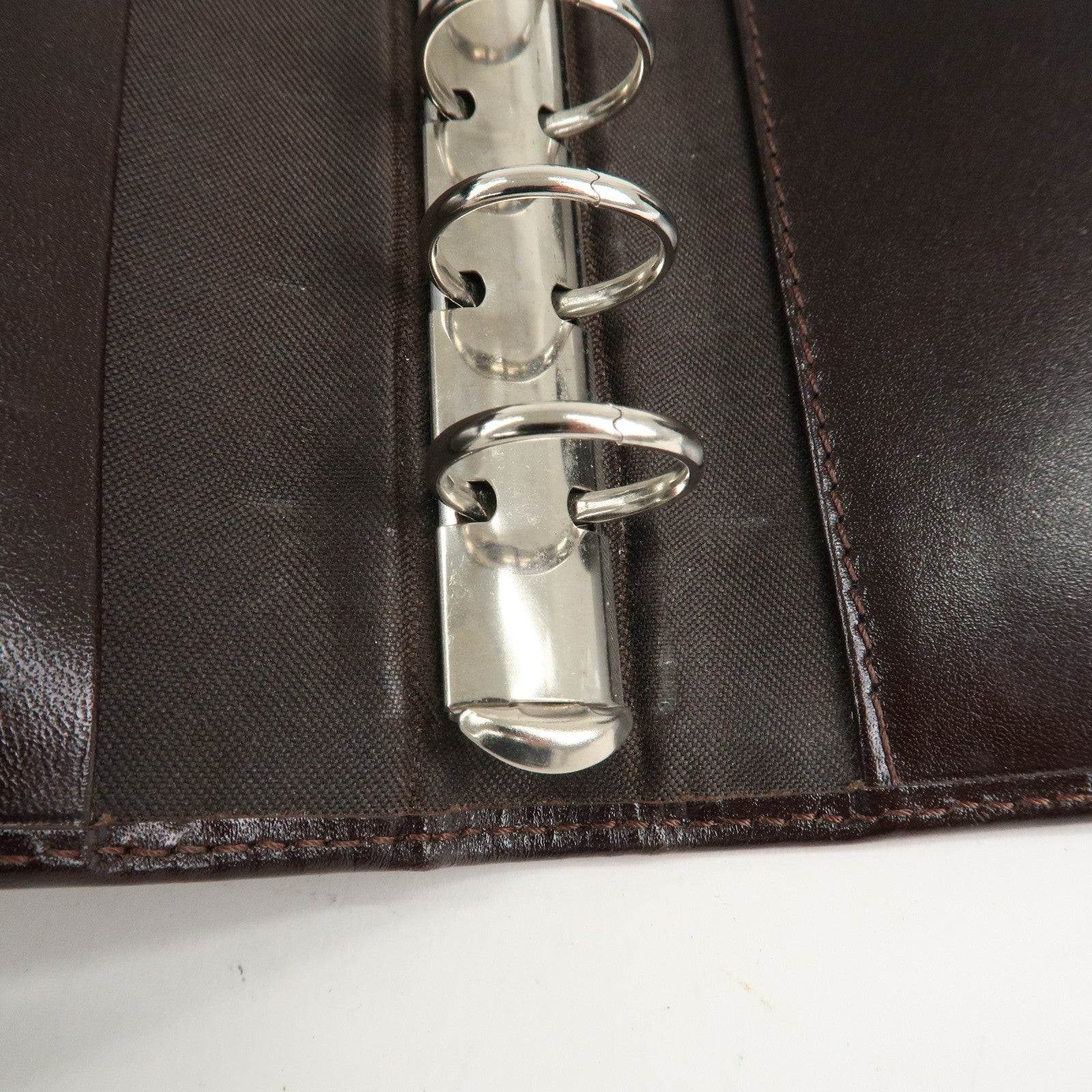 FENDI Zucca Canvas Leather Agenda Planner Cover Brown Used