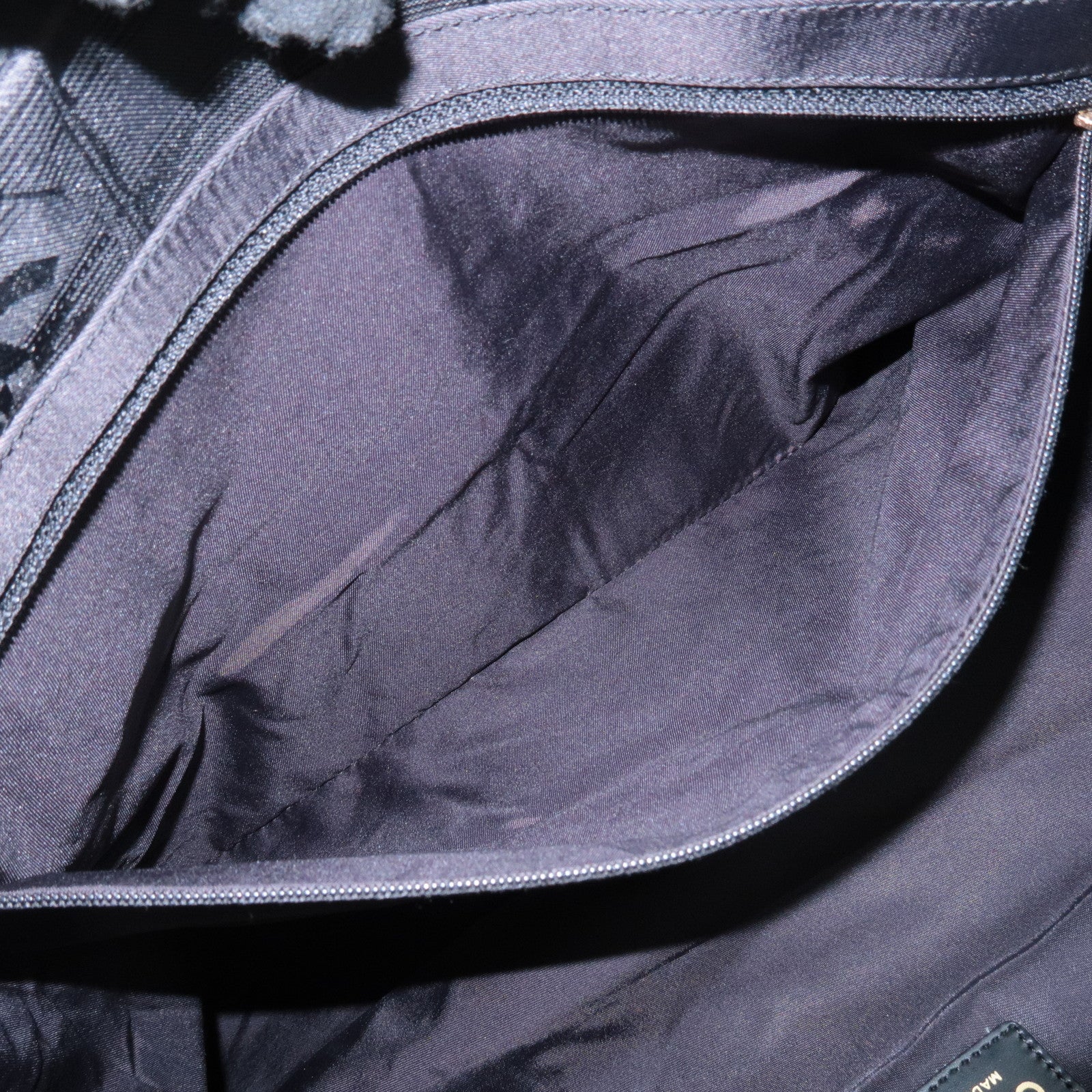 CHANEL New Travel Line Nylon Jacquard Leather Tote Bag A15991 Used