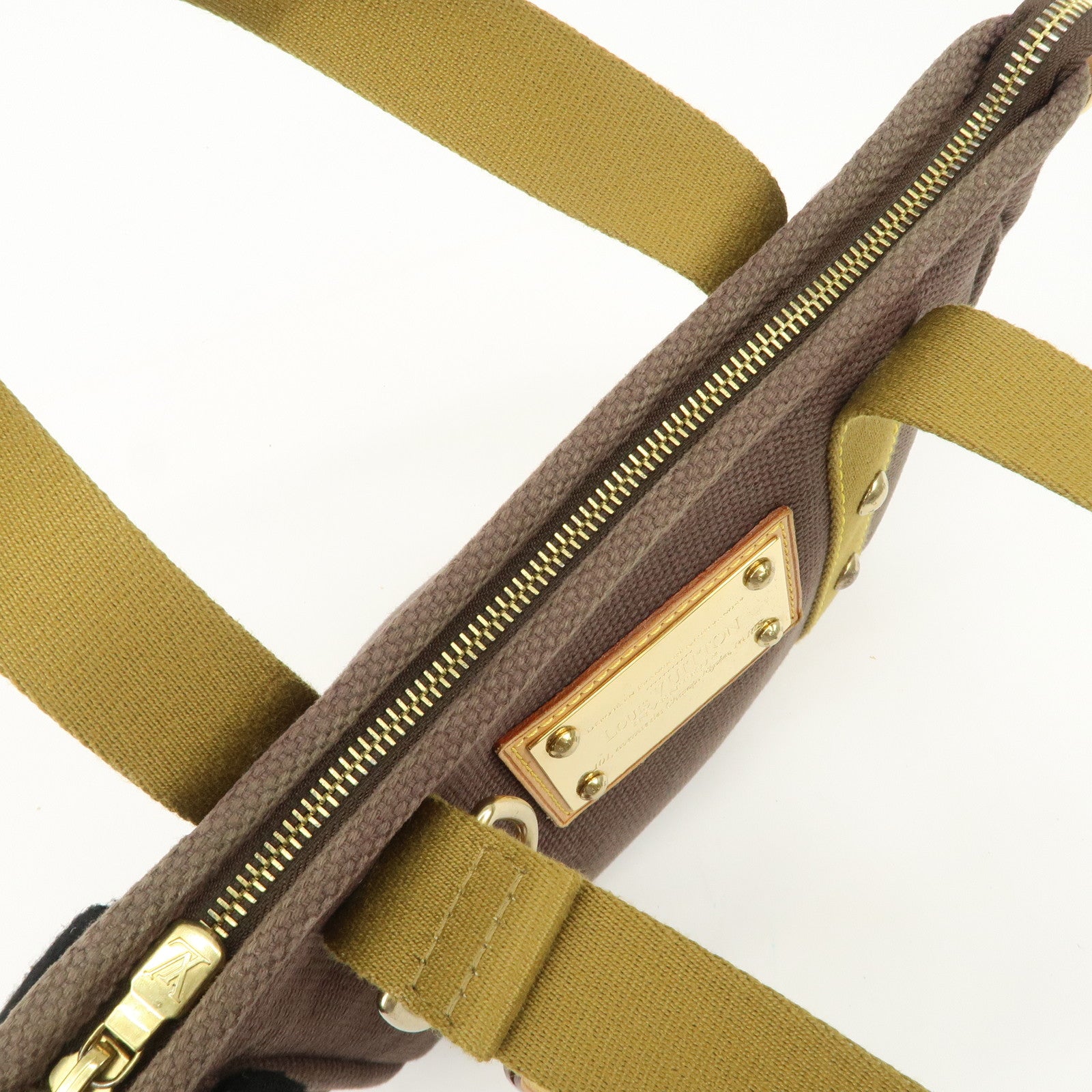 Louis Vuitton Antigua Cabas PM Tote Bag Khaki Antigua M40089 Used