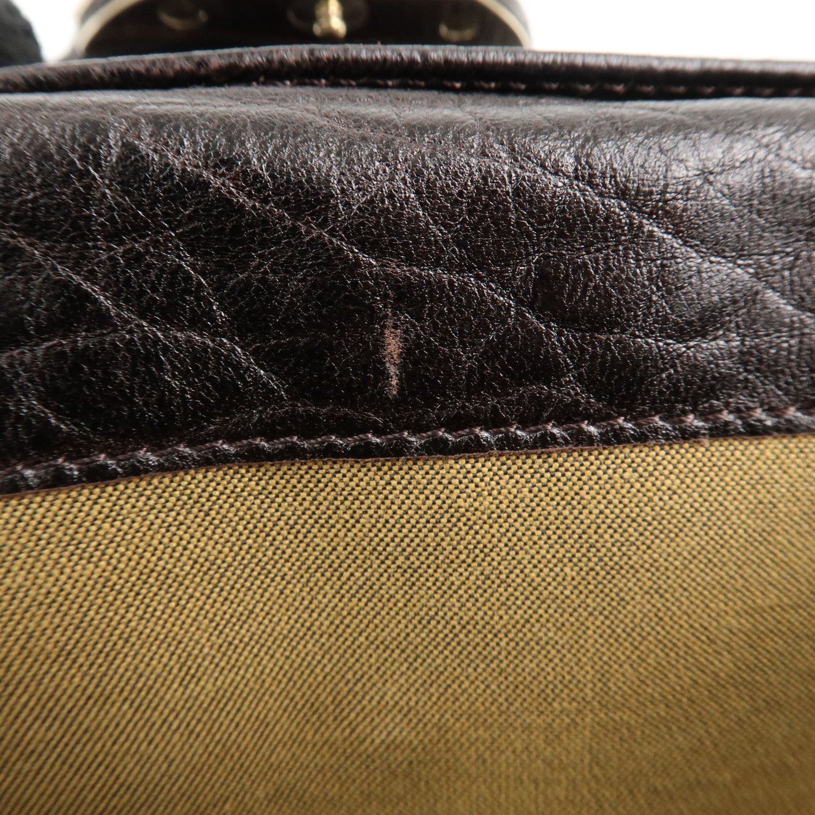 FENDI Zucca Canvas Leather W Hook Bifold Long Wallet 8N0032 Used