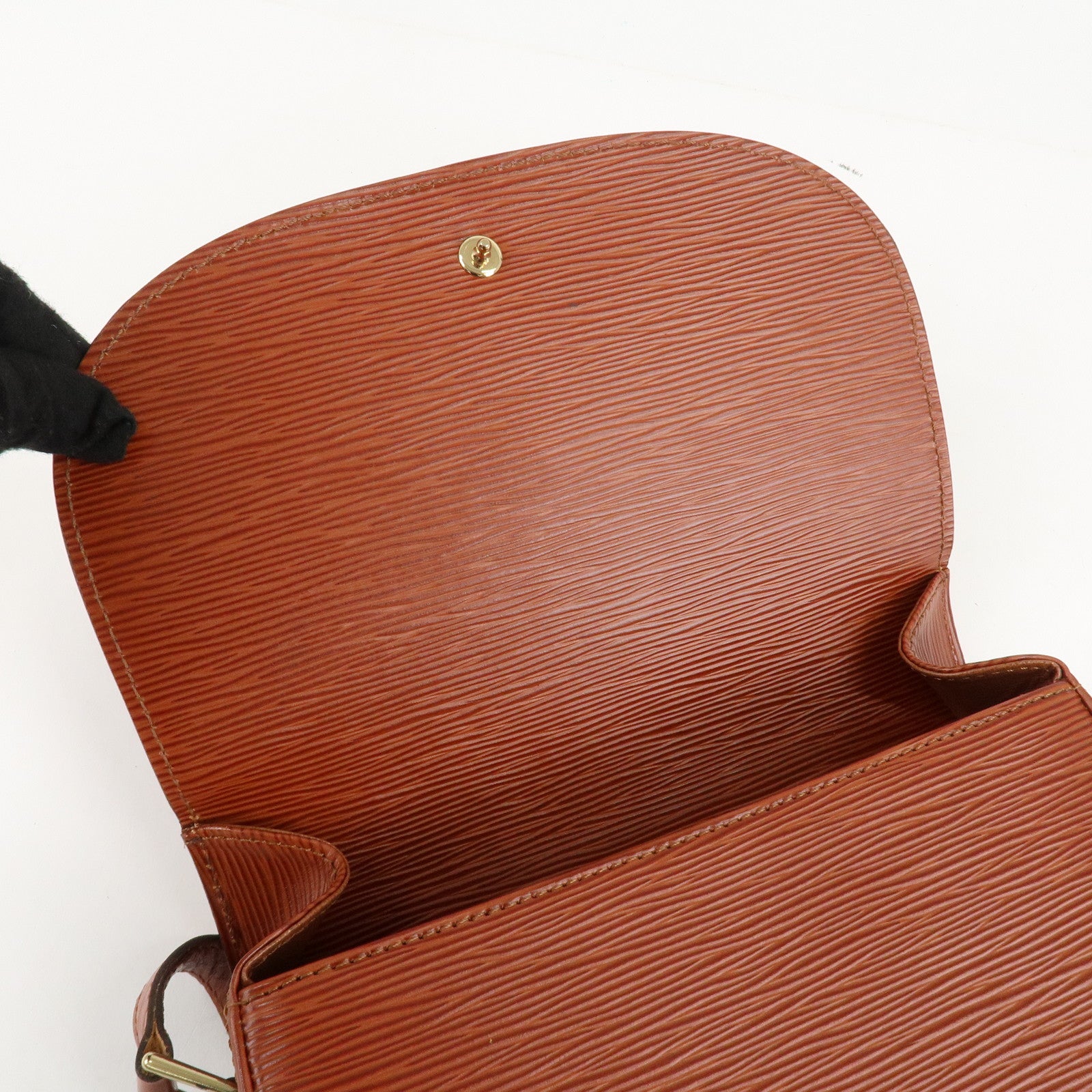 Louis Vuitton Epi Saint Cloud Shoulder Bag Kenya Brown M52193 Used