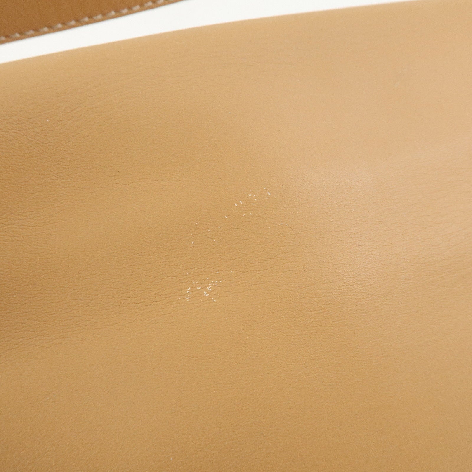 BURBERRY Leather Shoulder Bag Crossbody Bag Beige Used