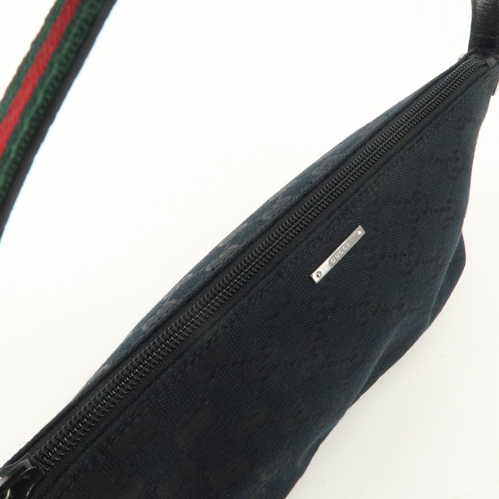 GUCCI Sherry GG Canvas Leather Hand Bag Accessorie Pouch 141809 Used