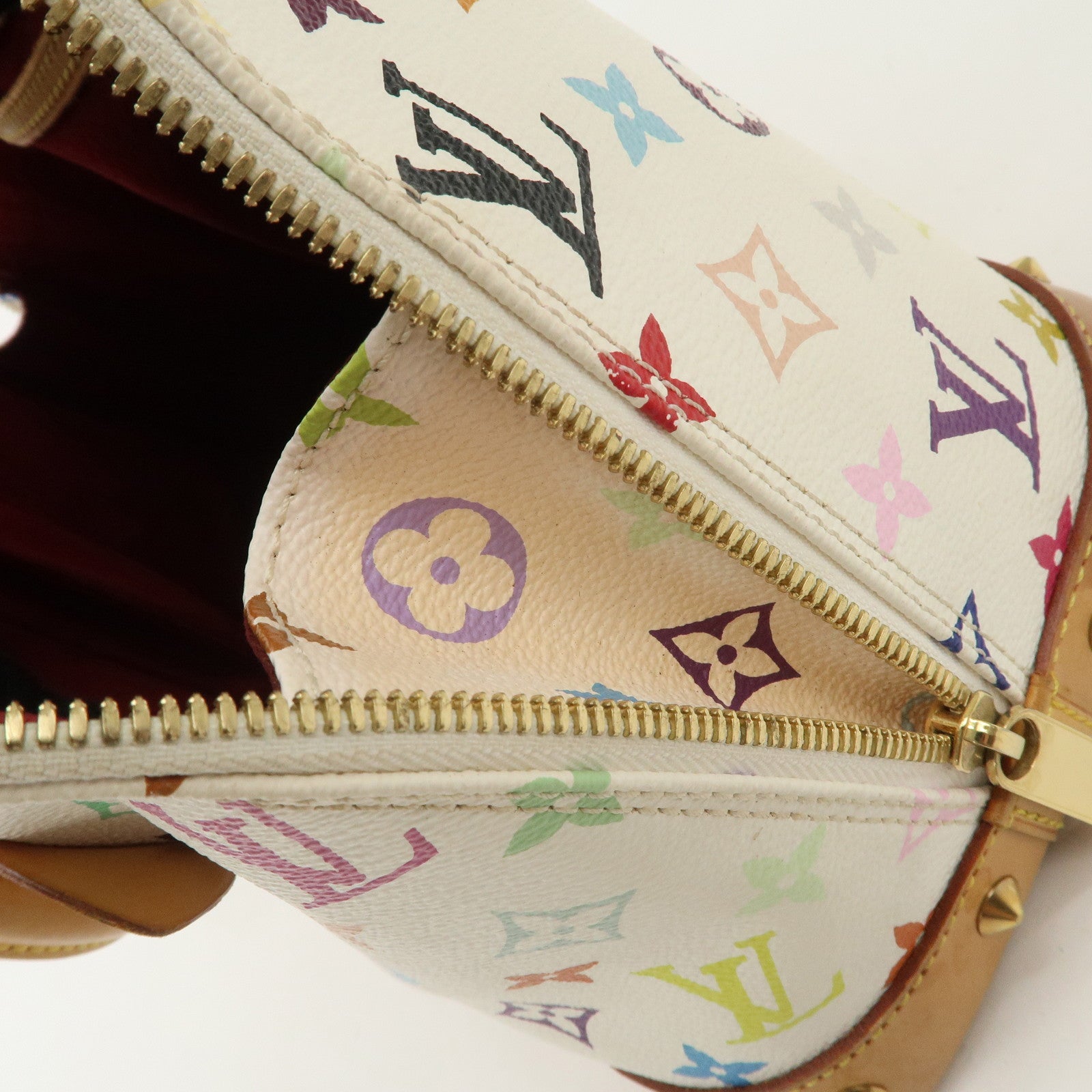 Louis Vuitton Monogram Multicolor Alma PM Hand Bag Blanc M92647 Used
